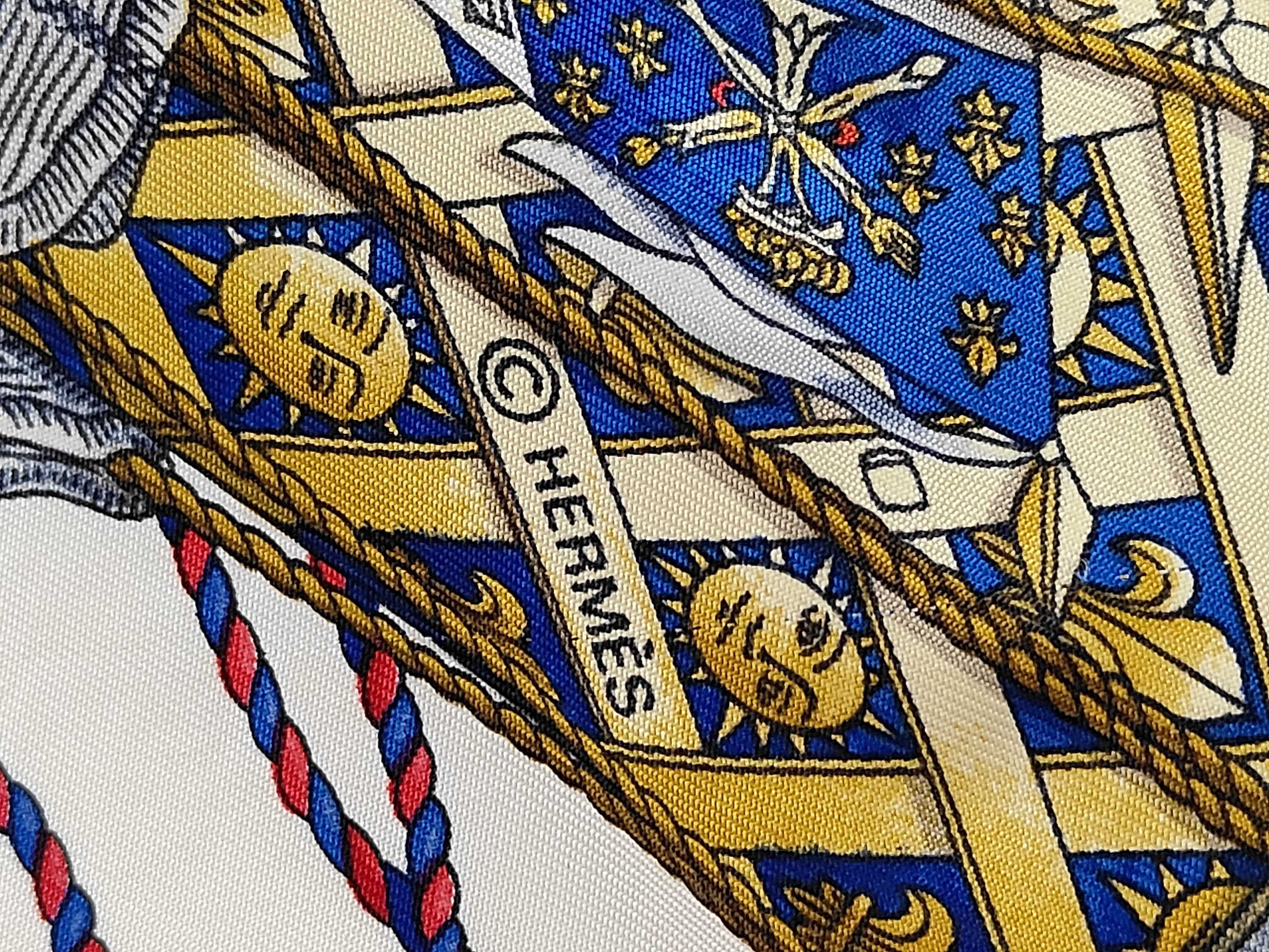 Hermes Les Tambours Silk Scarf designed by Joachim Metz