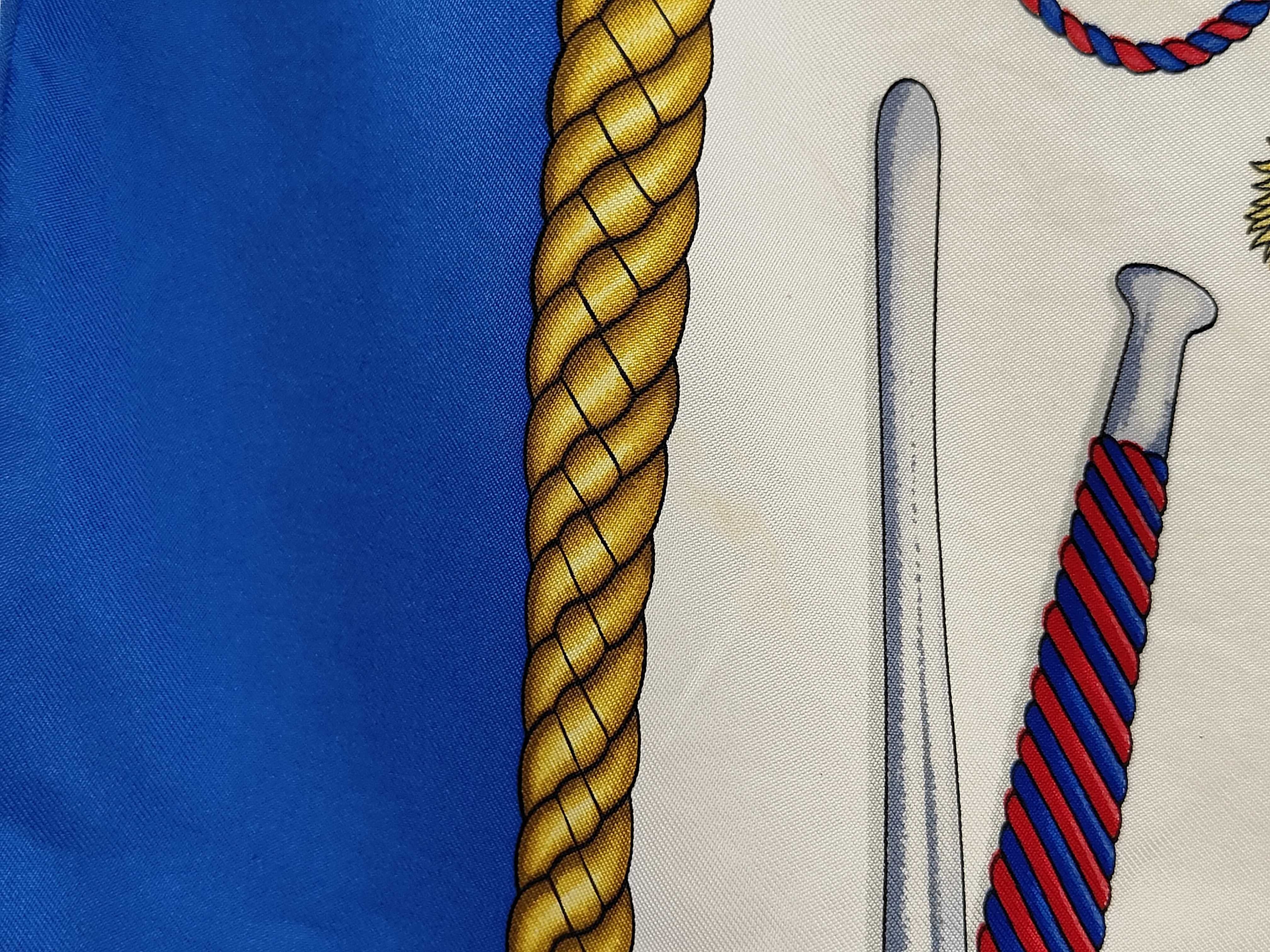 Hermes Les Tambours Silk Scarf designed by Joachim Metz