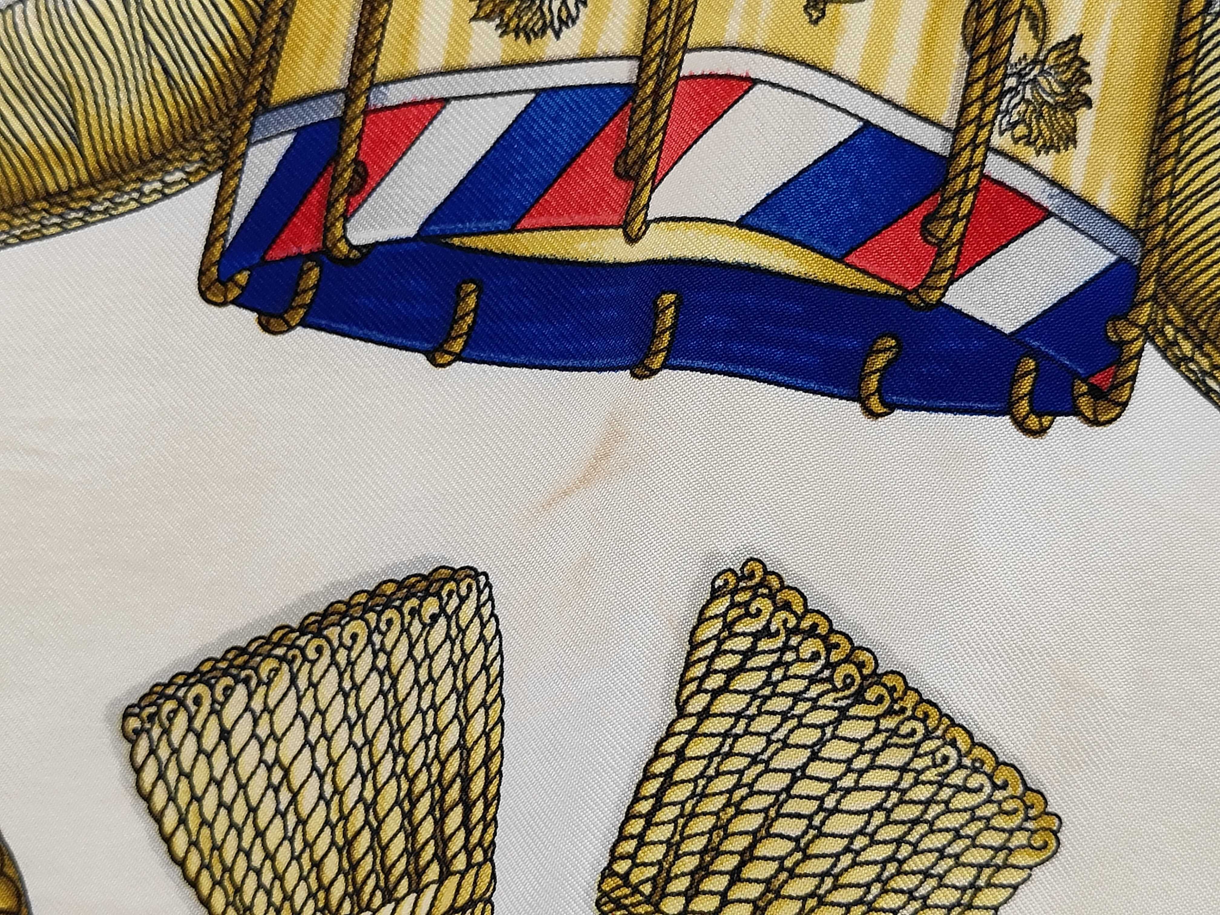 Hermes Les Tambours Silk Scarf designed by Joachim Metz