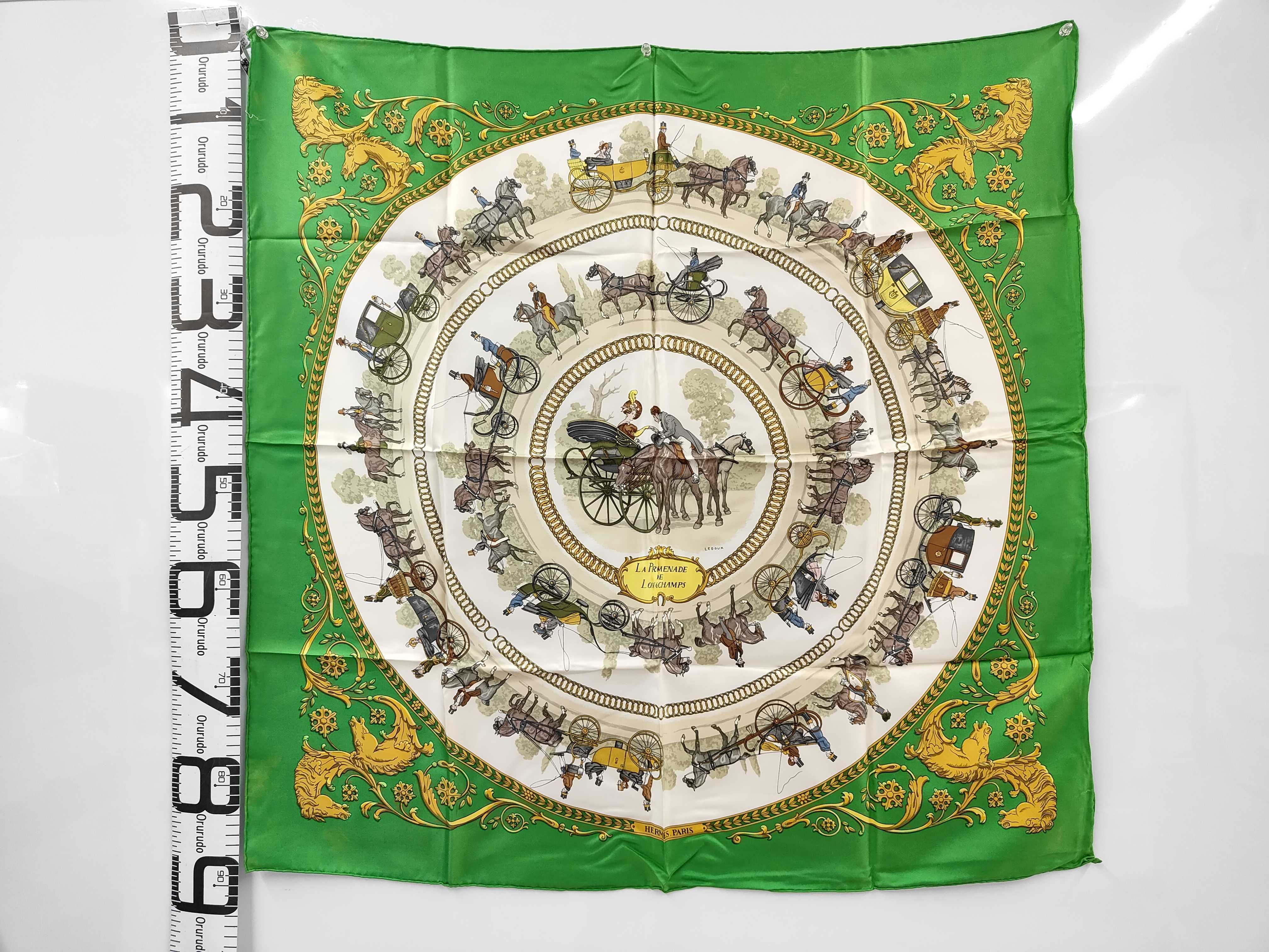 Hermes La Promenade de Longchamps Silk Scarf by Philippe Ledoux
