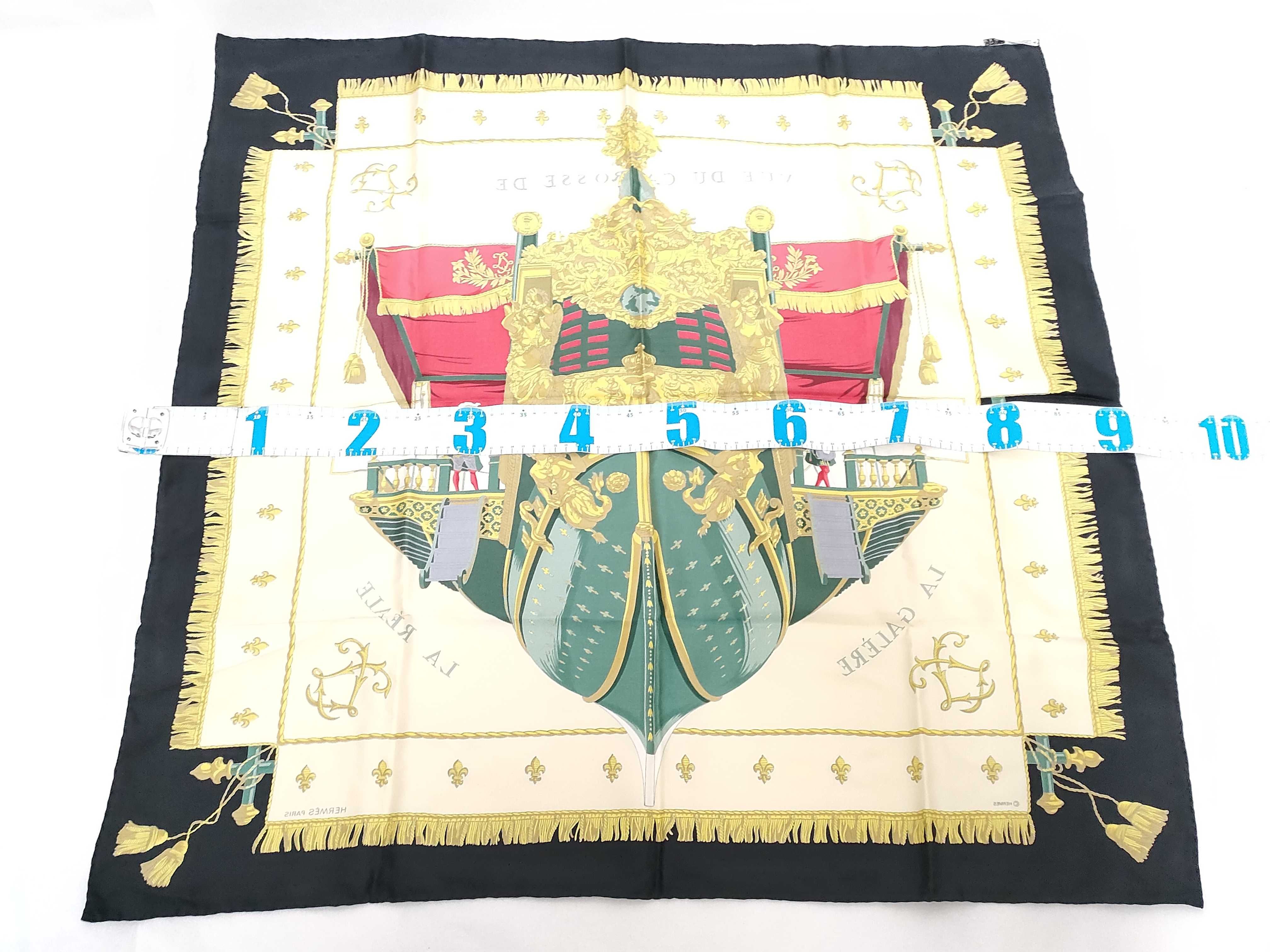 Hermes Vue du Carrosse de la Galere la Reale Silk Scarf with Box