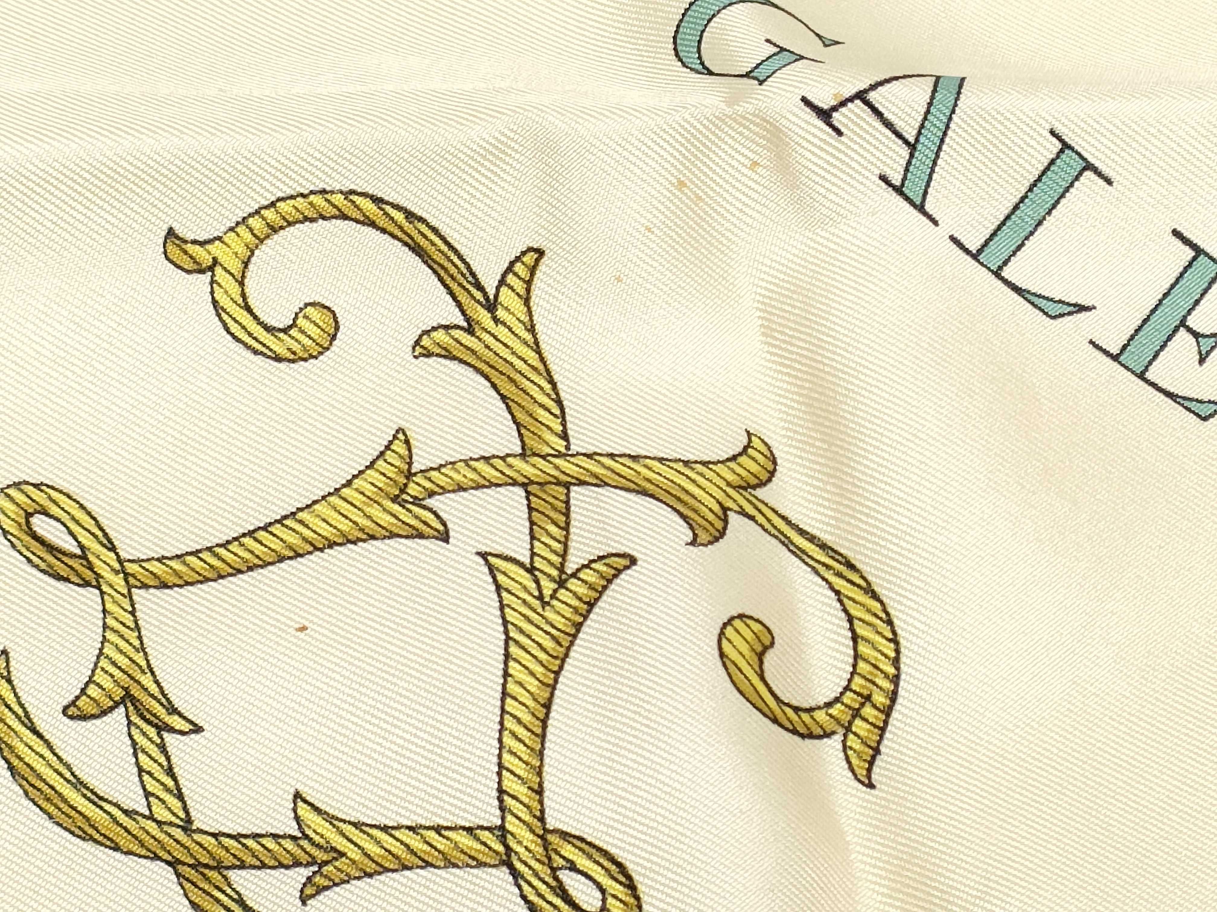 Hermes Vue du Carrosse de la Galere la Reale Silk Scarf with Box