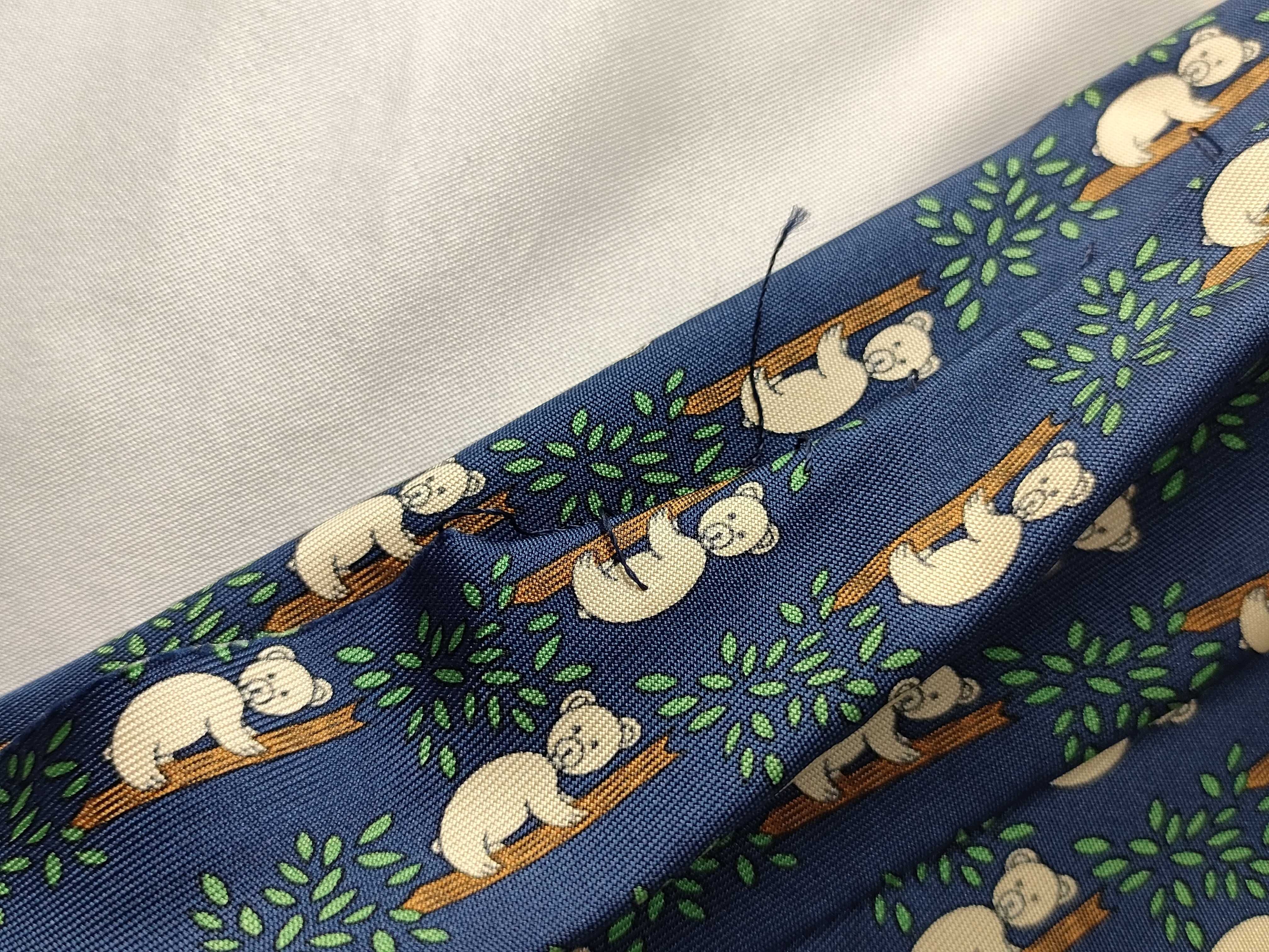 Hermes Paris Silk Koala Motif Necktie