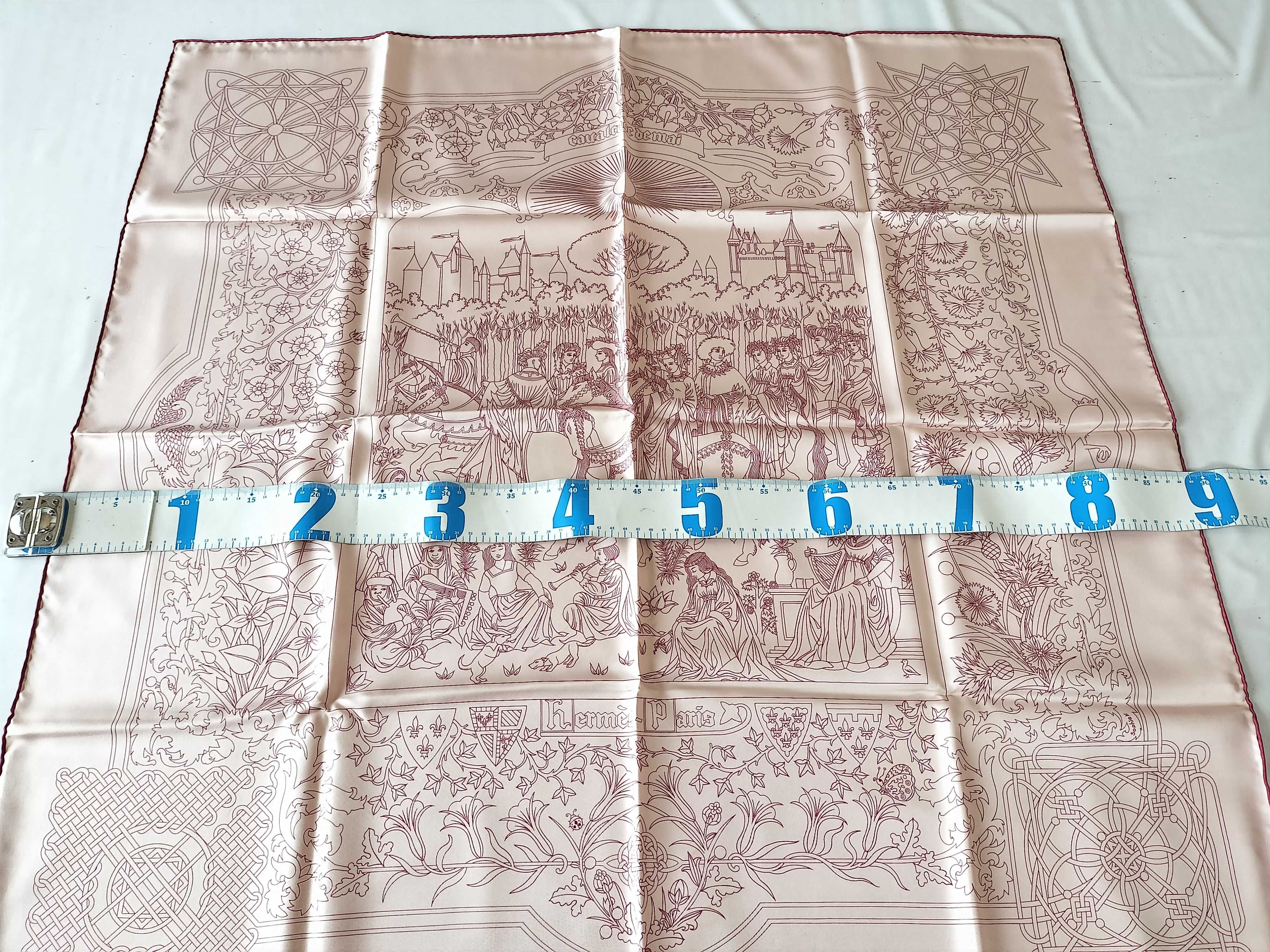 Hermes Cavale de Mai Silk Twill Scarf
