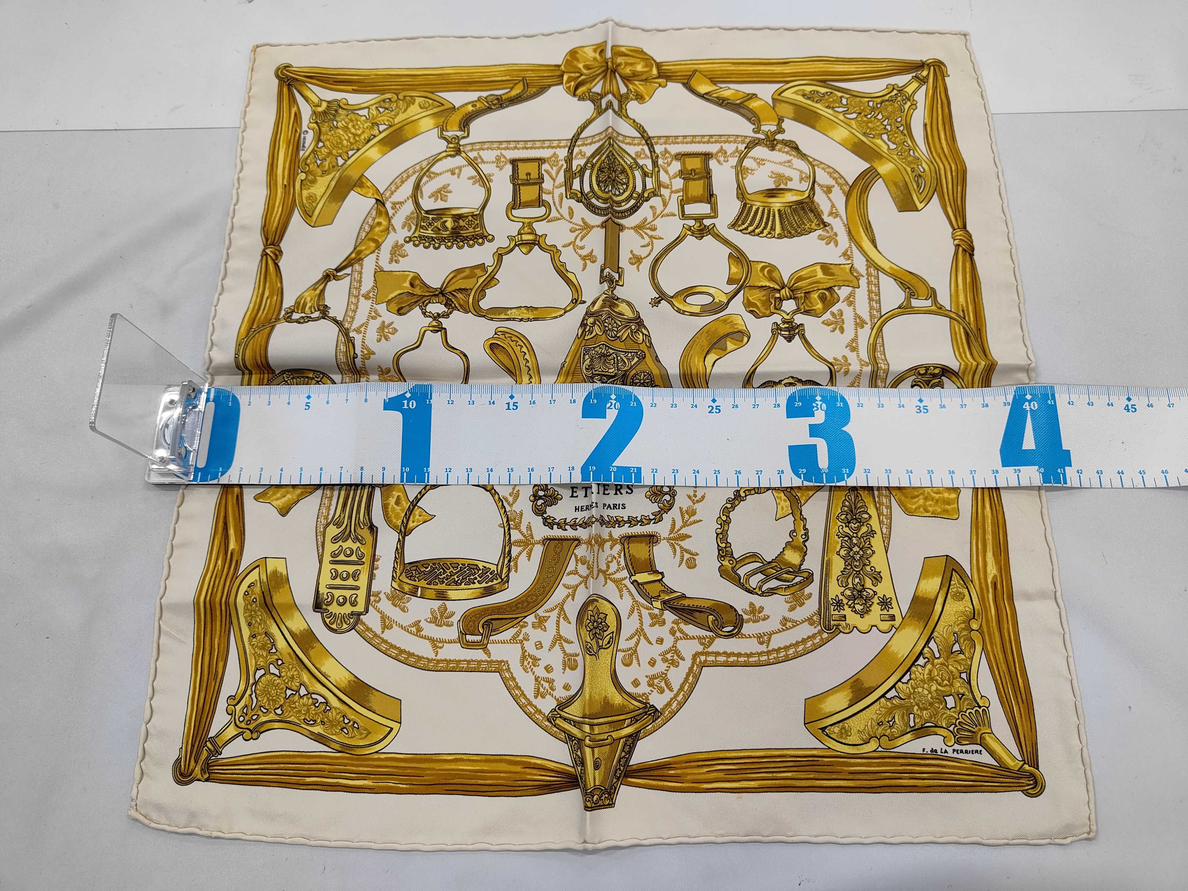 Hermes Etriers Silk Gavroche Scarf