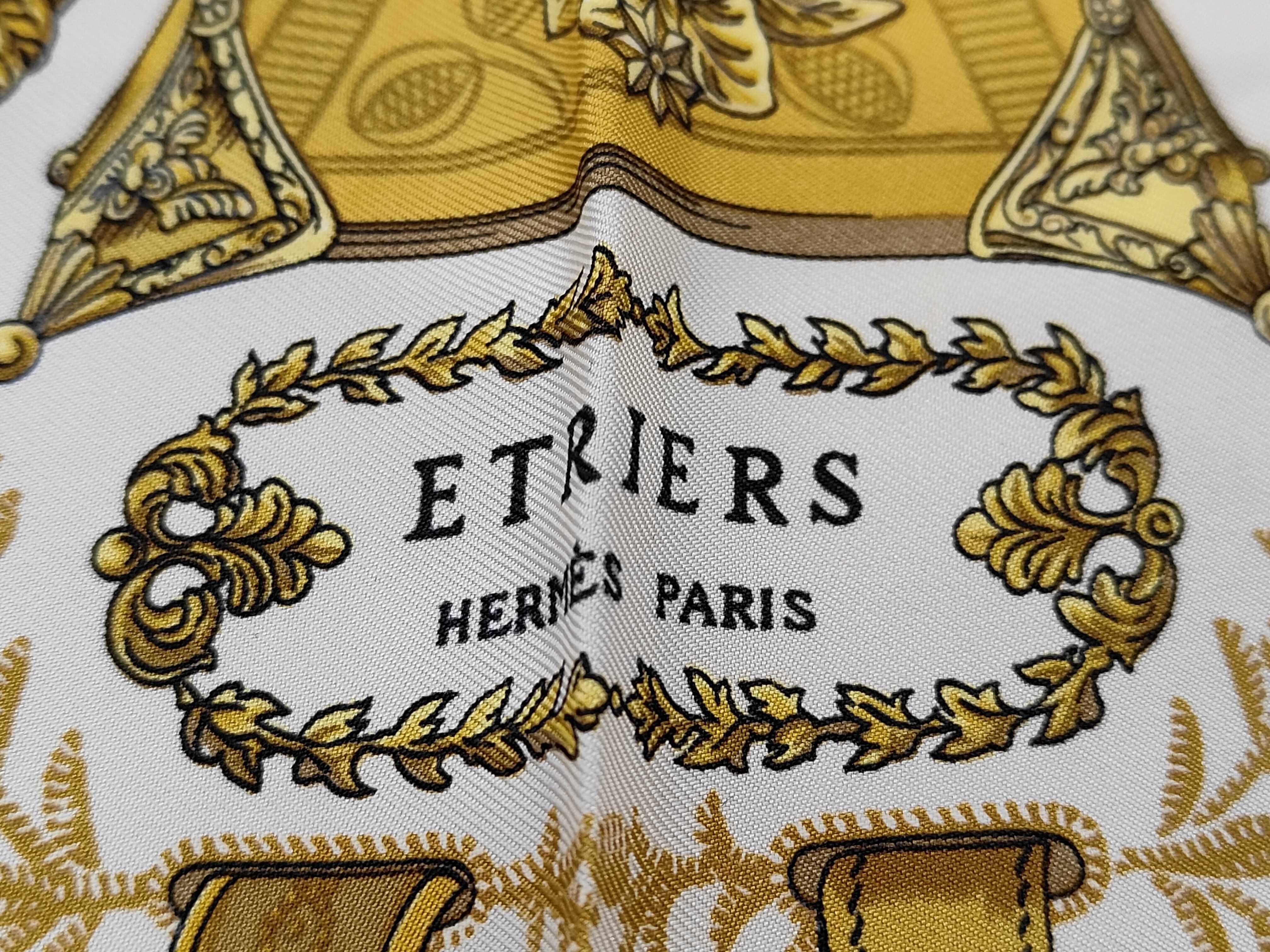 Hermes Etriers Silk Gavroche Scarf