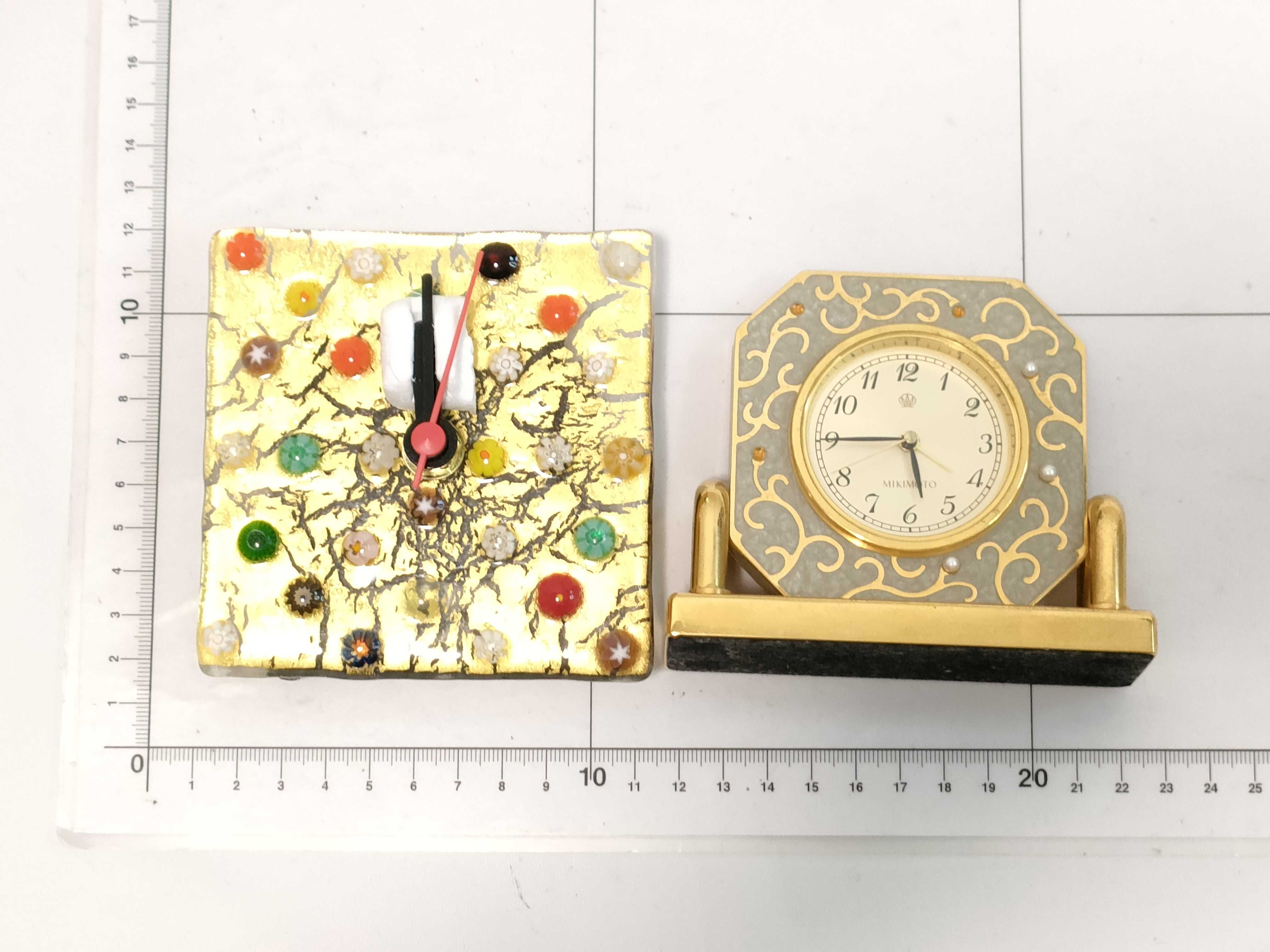 Mikimoto, Georg Jensen, and Wedgwood Group of Desk Clocks and Barometer