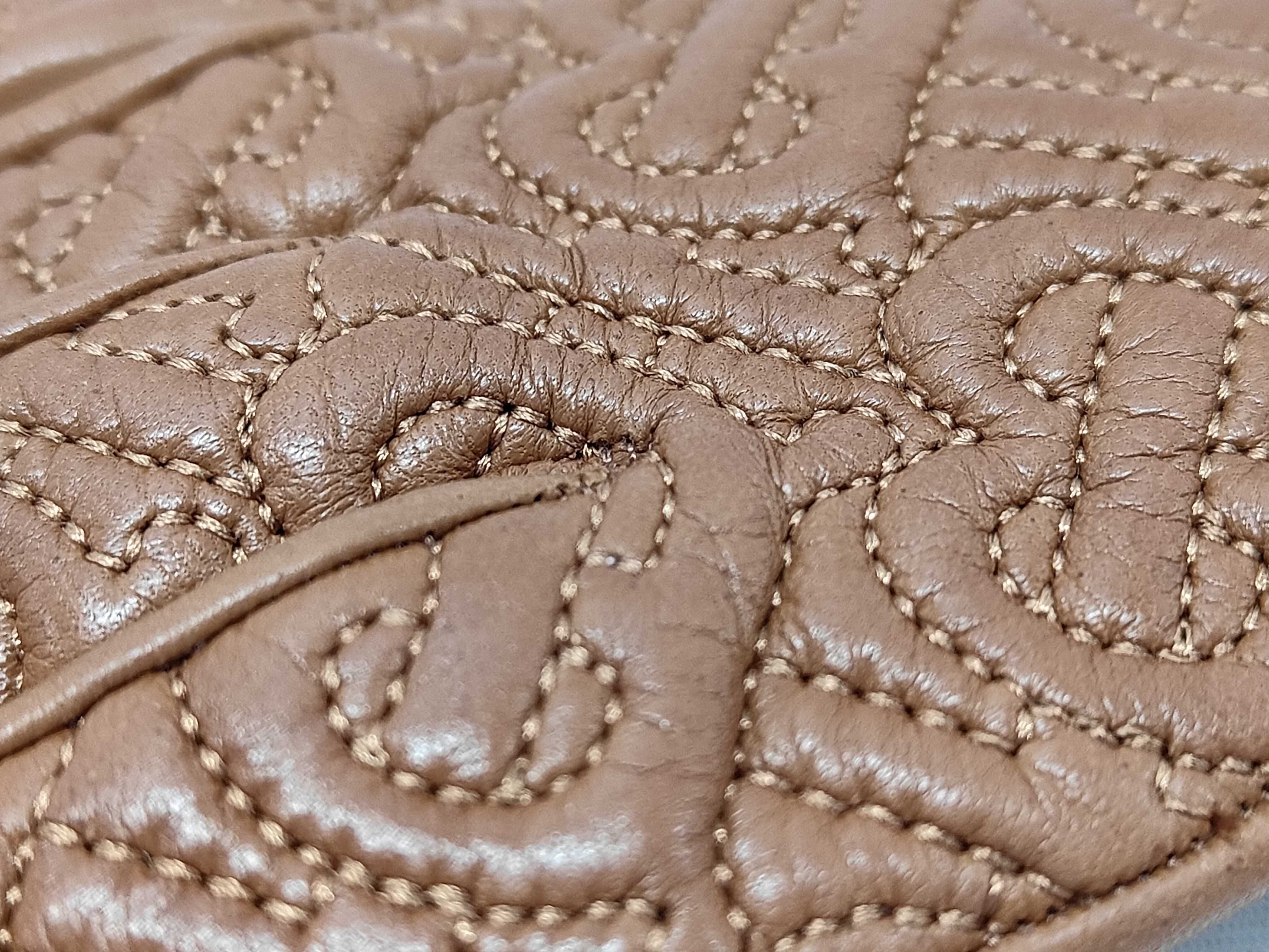 A Pair of Burberry TB Monogram Quilted Leather Gloves