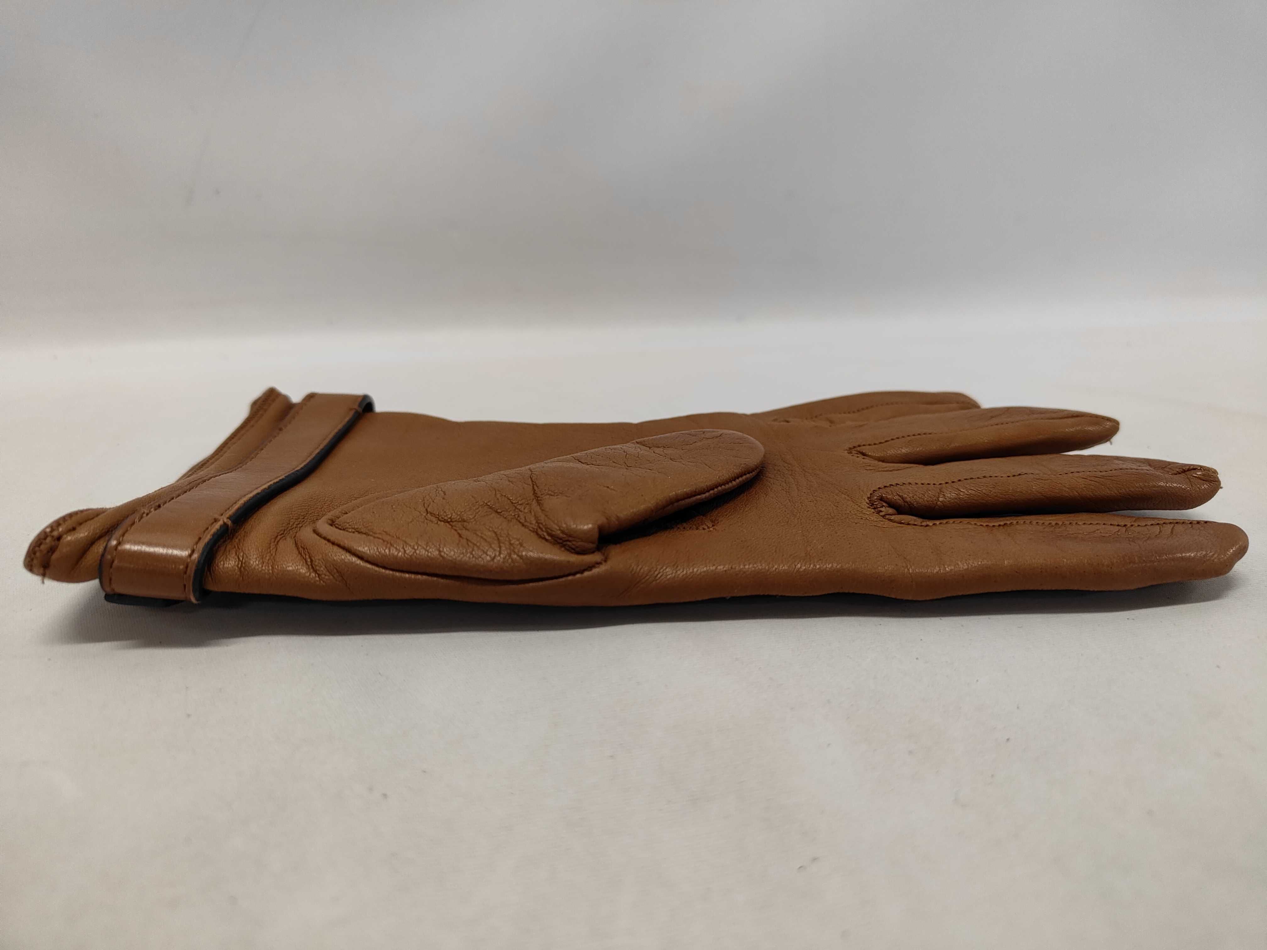 A Pair of Burberry TB Monogram Quilted Leather Gloves
