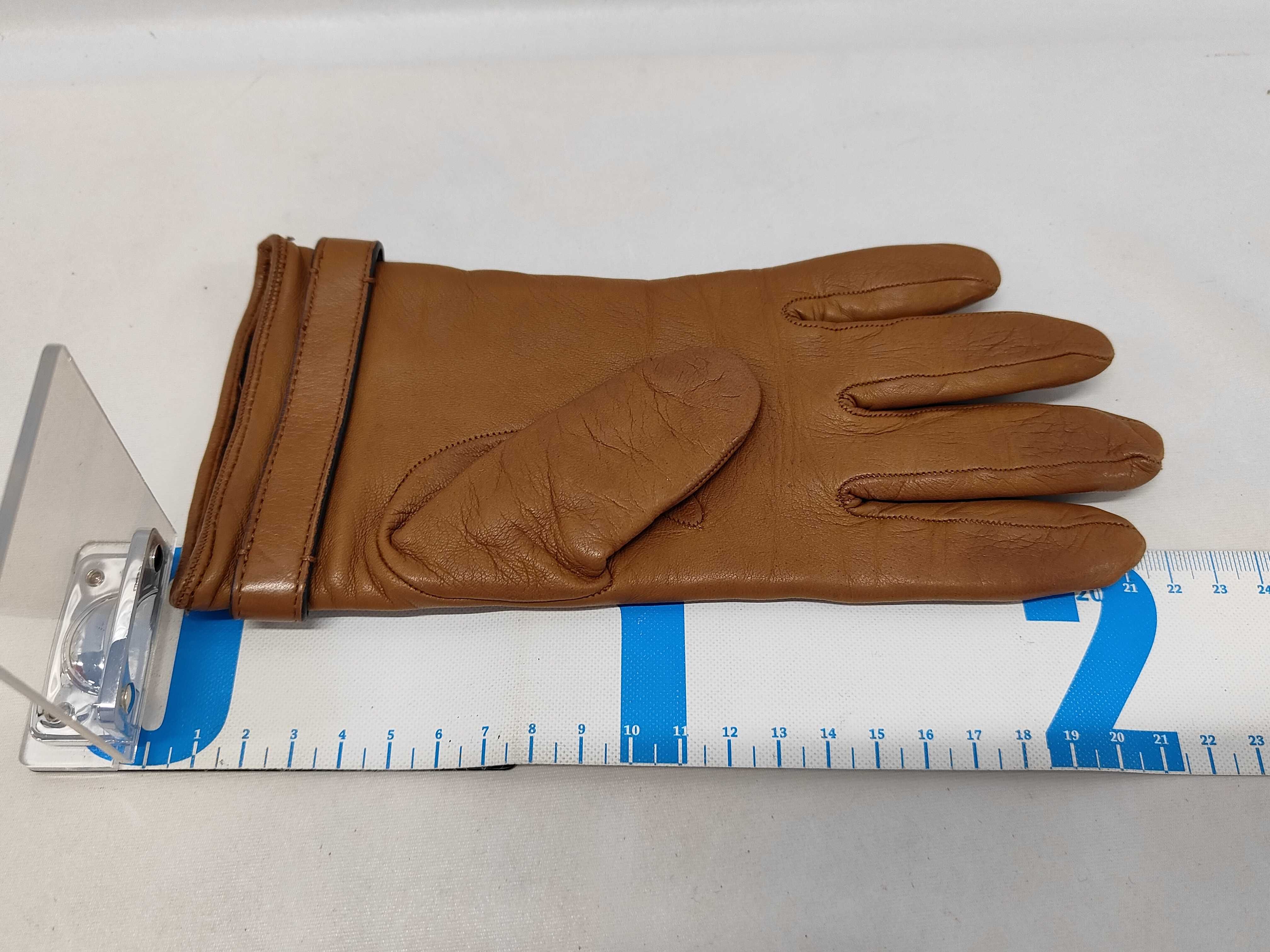 A Pair of Burberry TB Monogram Quilted Leather Gloves