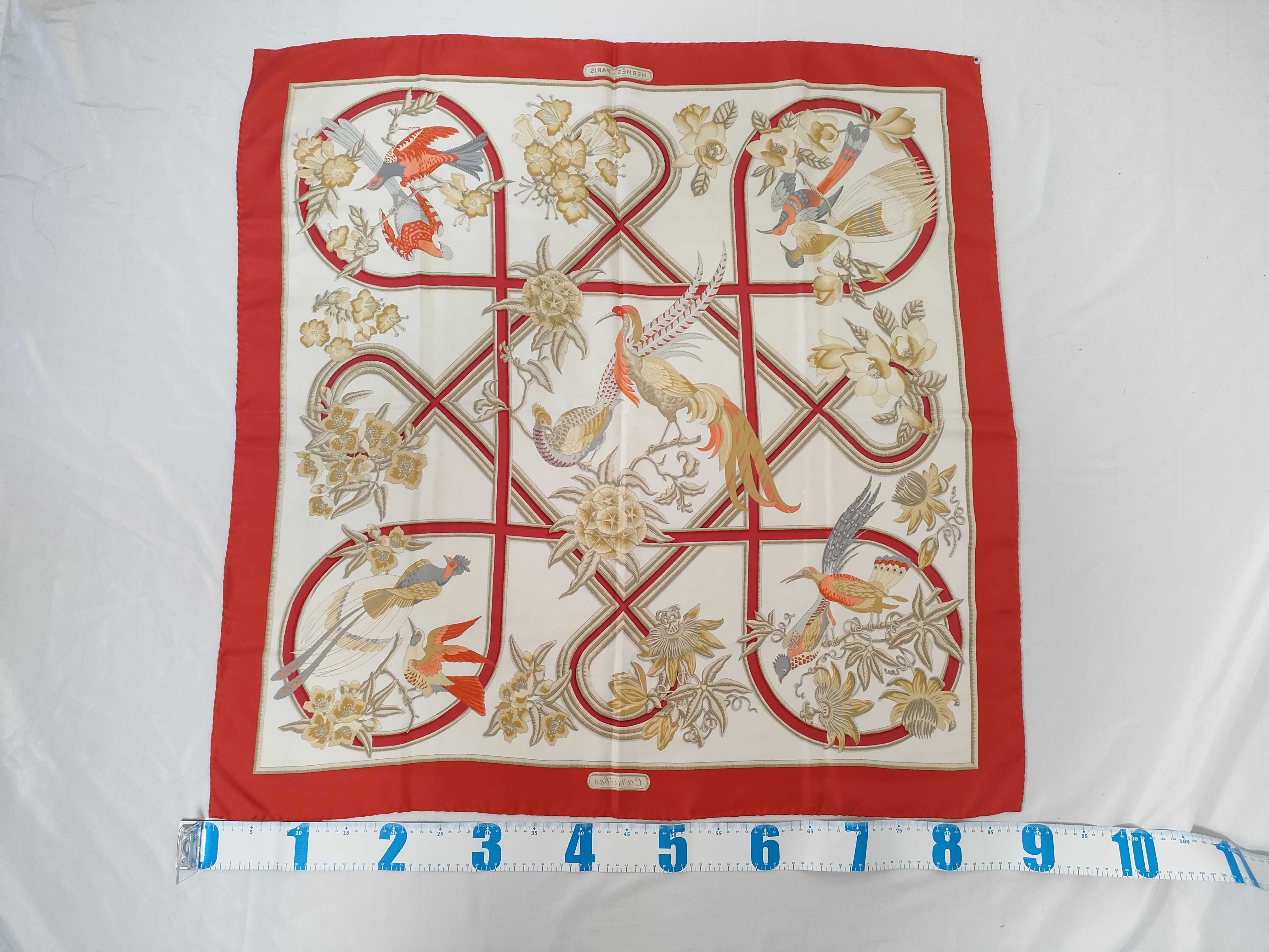 Hermes Silk Caraibes Scarf designed by Christiane Vauzelles