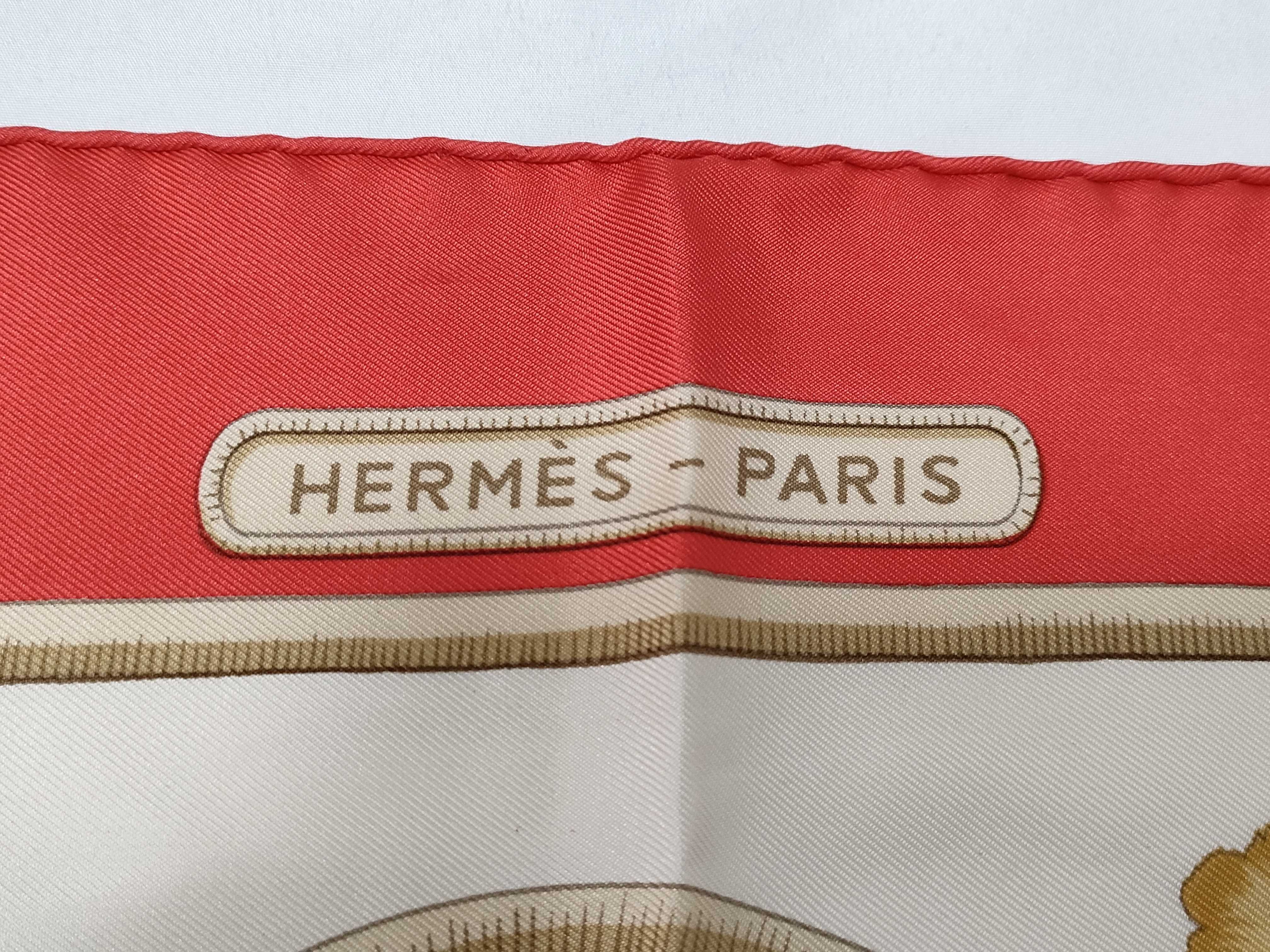 Hermes Silk Caraibes Scarf designed by Christiane Vauzelles