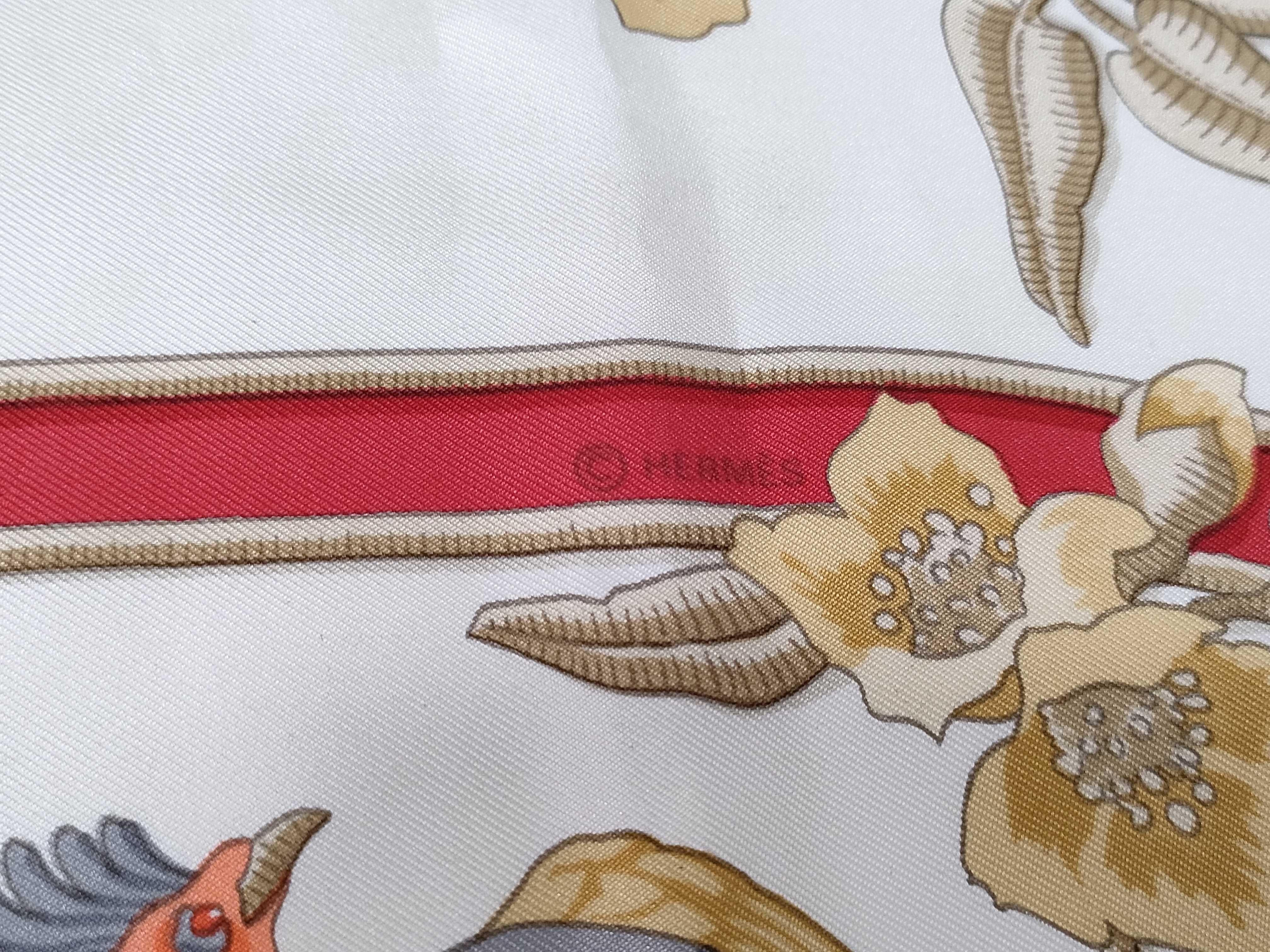 Hermes Silk Caraibes Scarf designed by Christiane Vauzelles