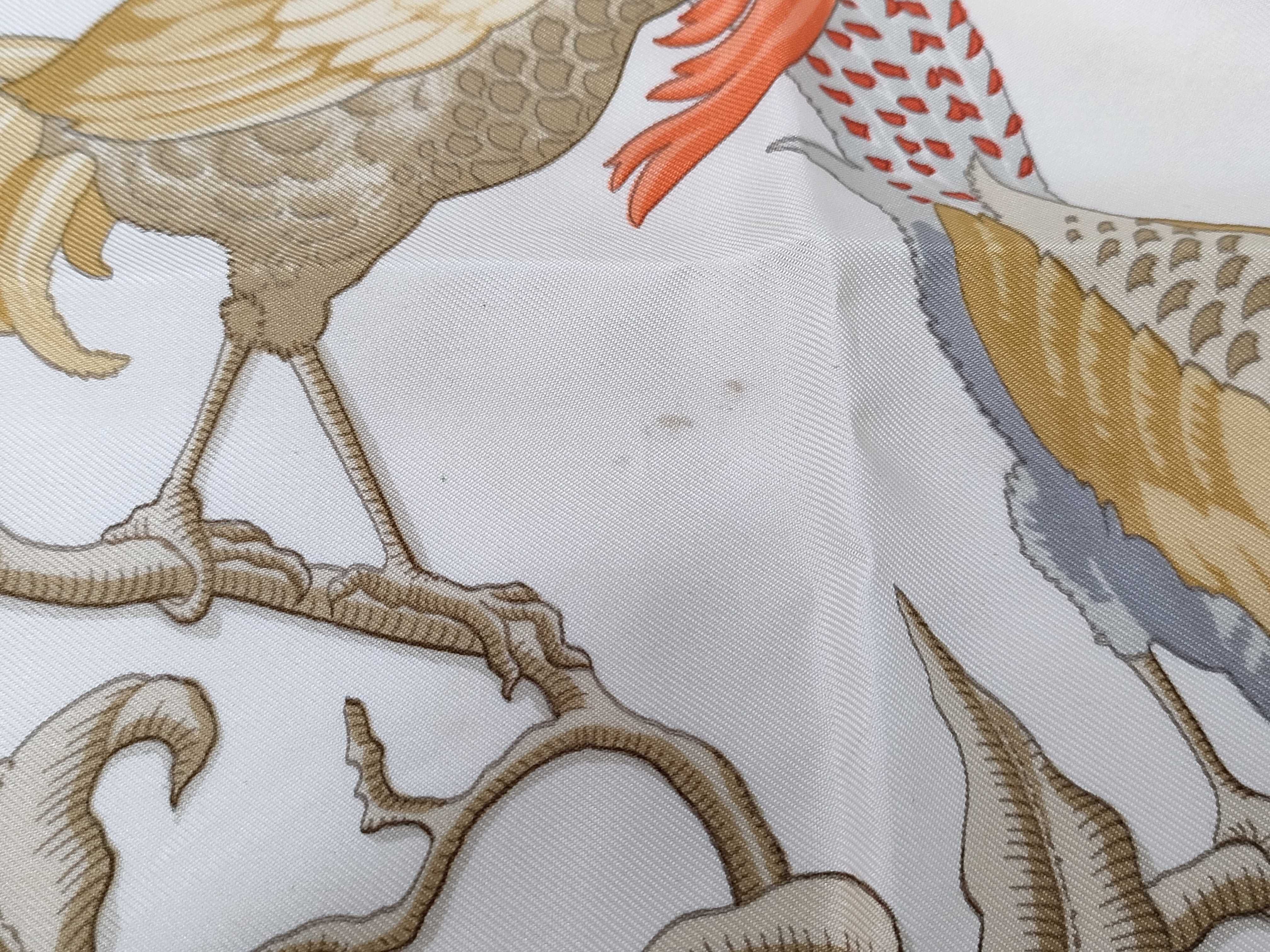 Hermes Silk Caraibes Scarf designed by Christiane Vauzelles