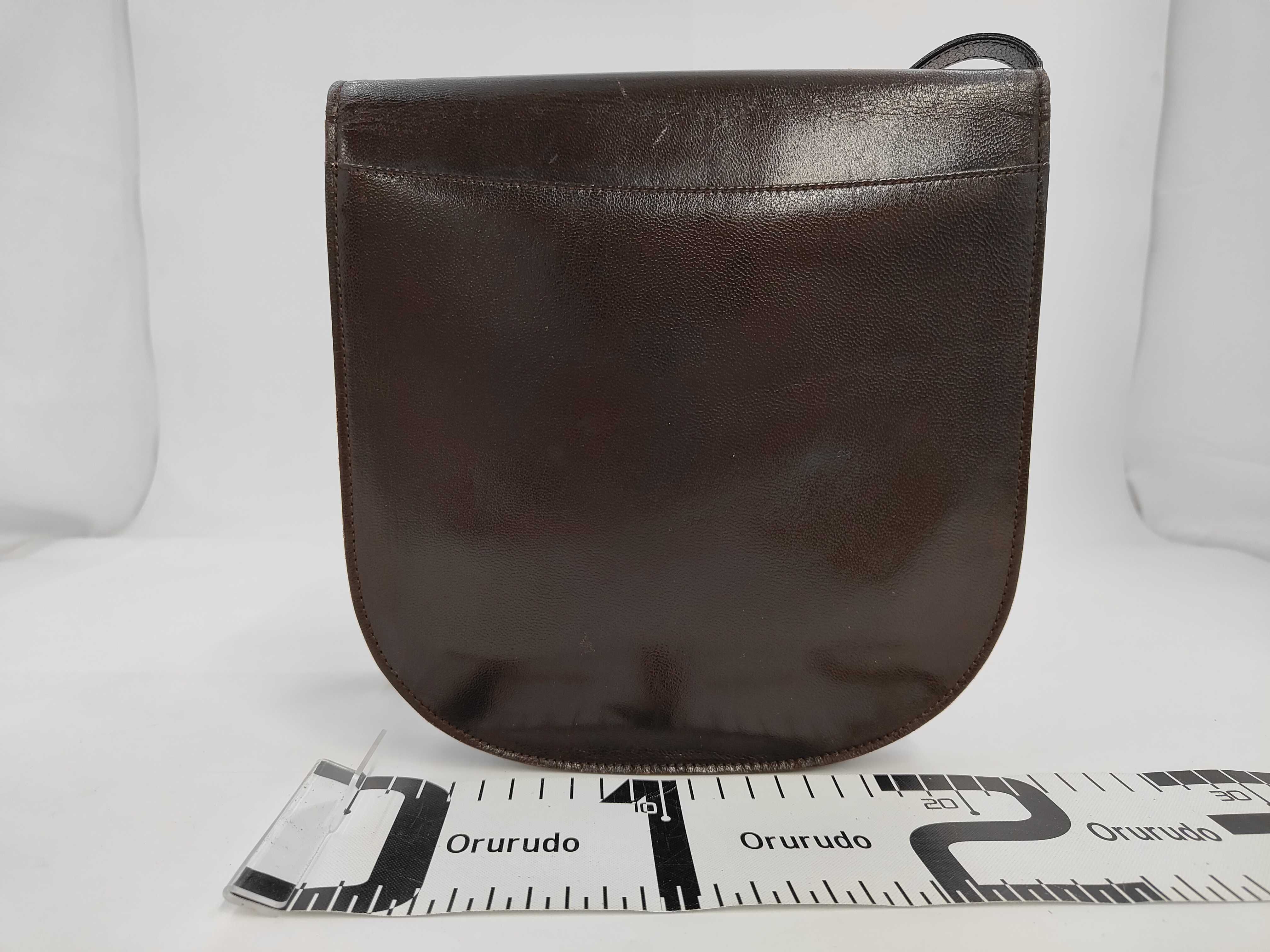 Yves Saint Laurent Vintage Dark Brown Leather and Genuine Lizard Skin Leather Shoulder Bag