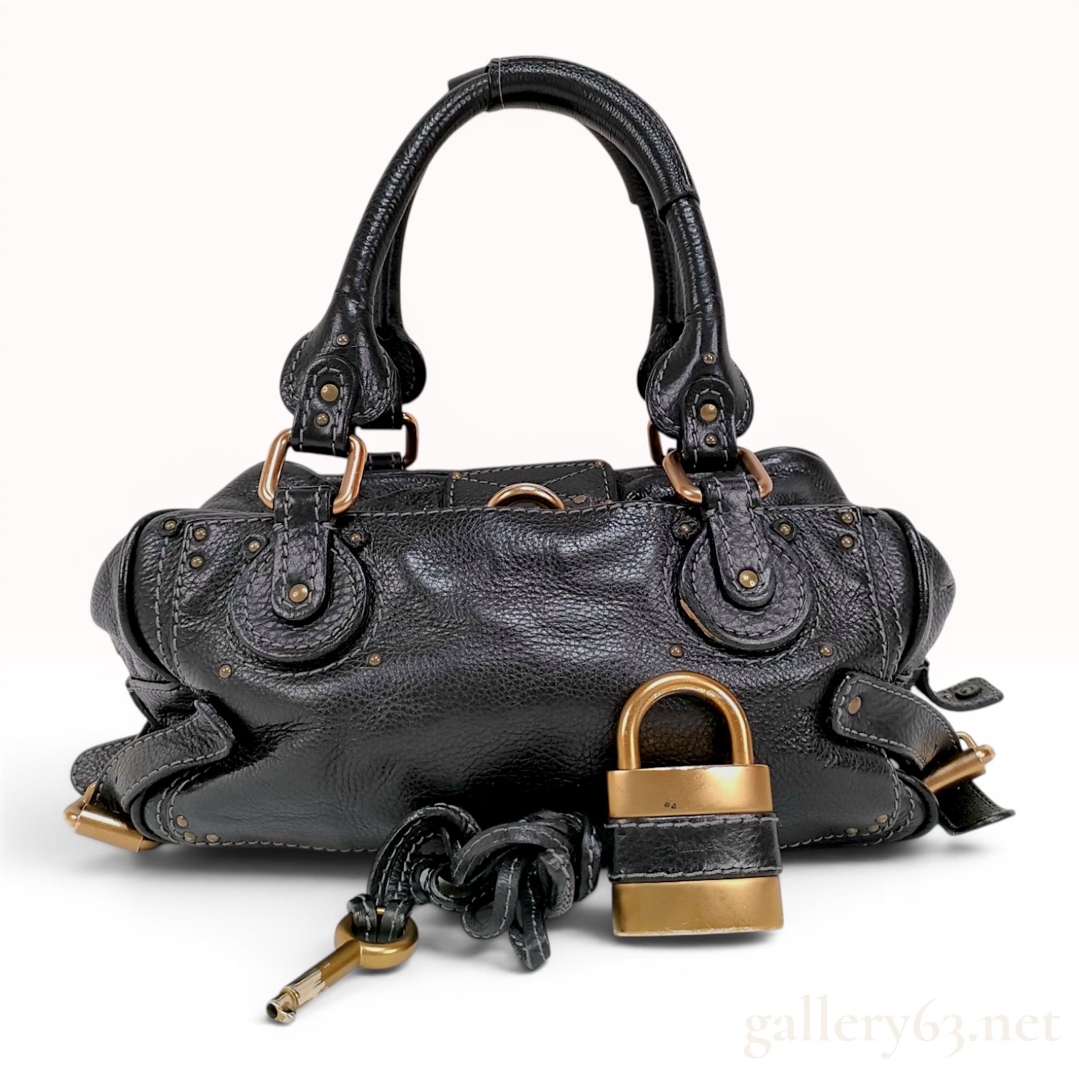 Chloe Paddington Black Pebbled Leather Satchel
