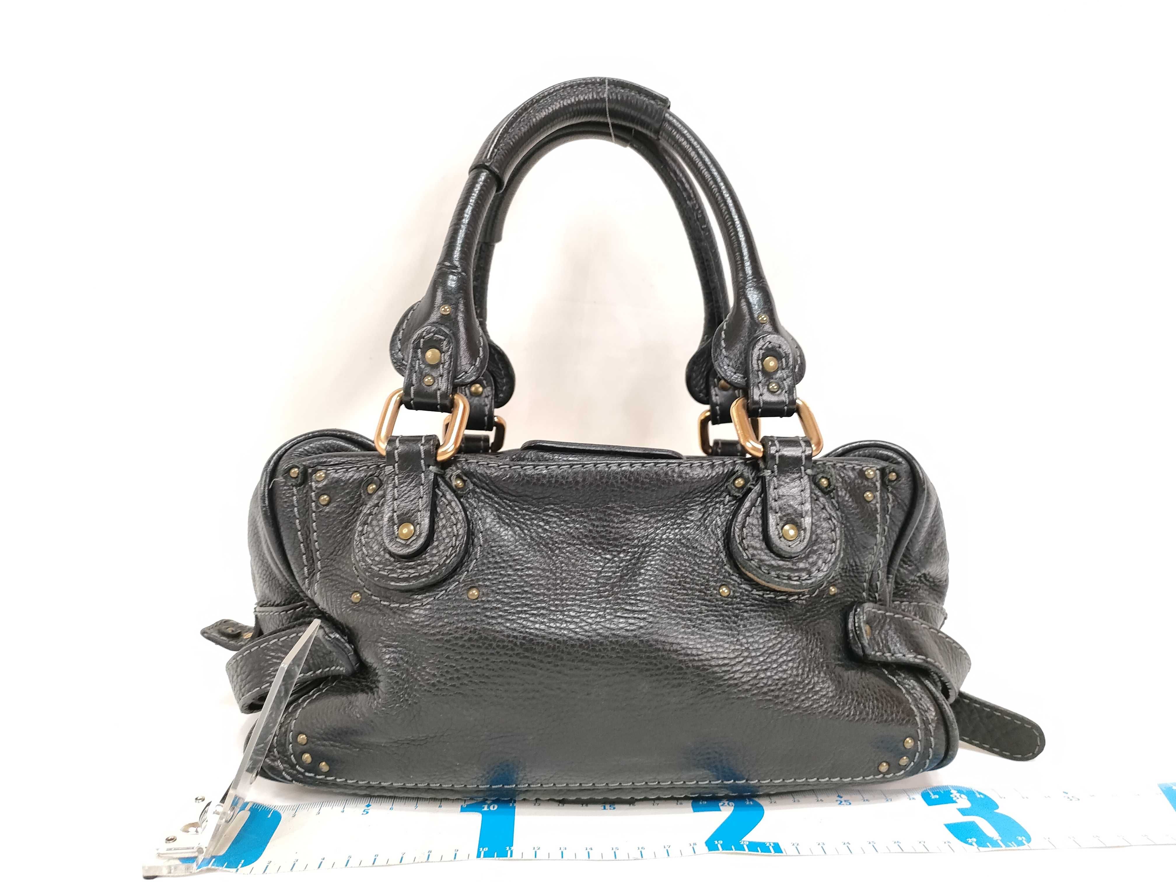 Chloe Paddington Black Pebbled Leather Satchel
