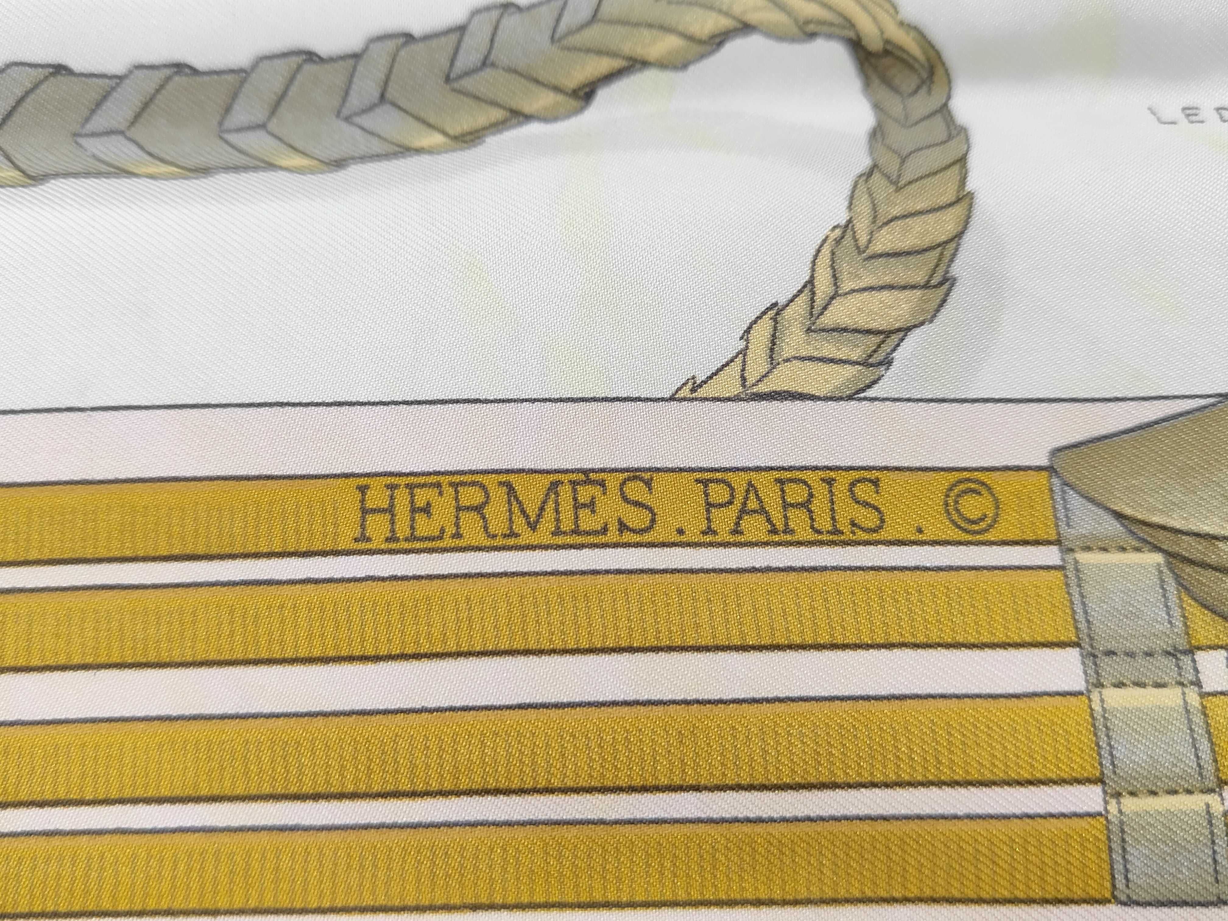 Hermes Jumping Pattern Silk Scarf by Philippe Ledoux