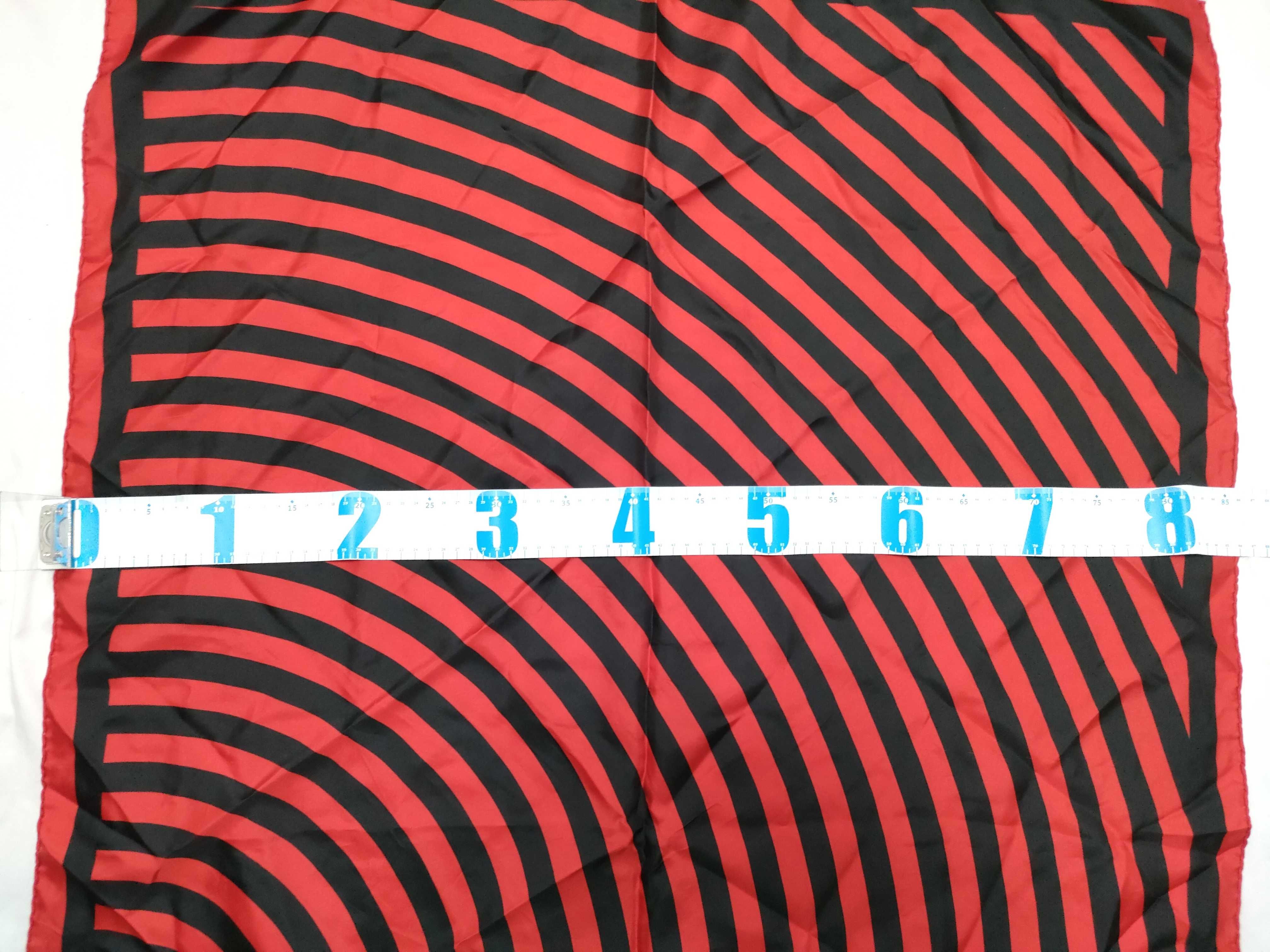 Louis Vuitton Sol LeWitt Red and Black Geometric Silk Scarf