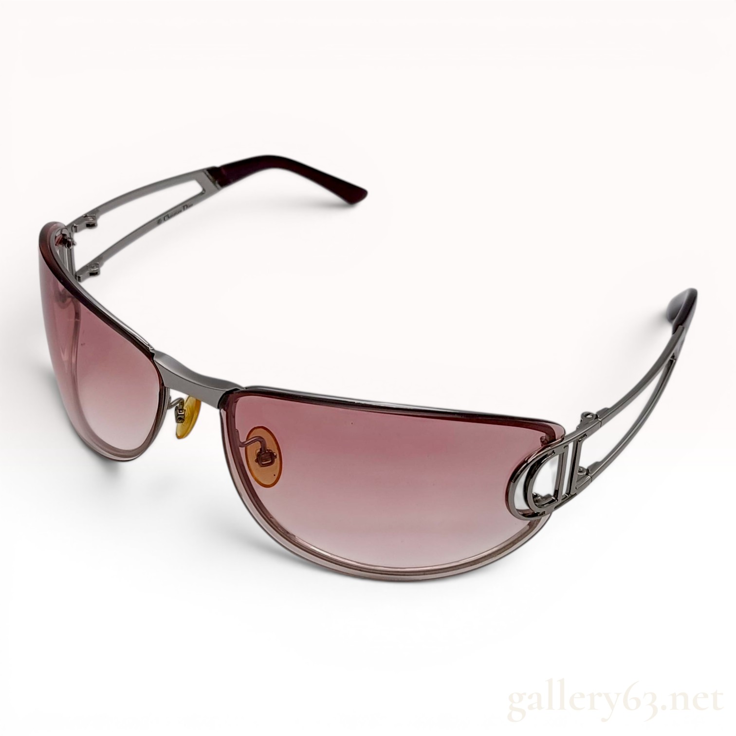 Christian Dior Diorissimo/F Gunmetal and Burgundy Gradient Sunglasses