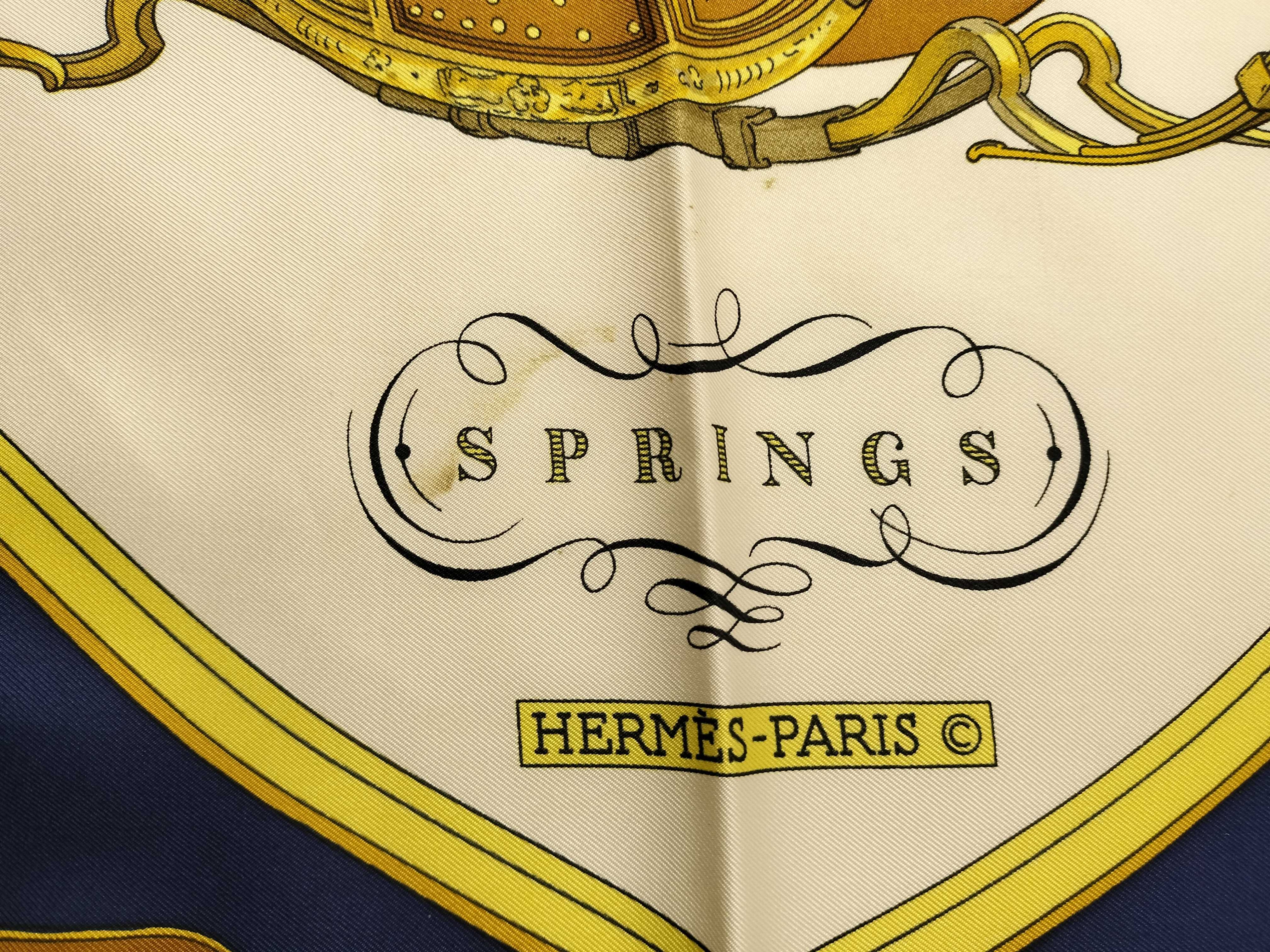 Hermes Springs Silk Twill Scarf by Philippe Ledoux