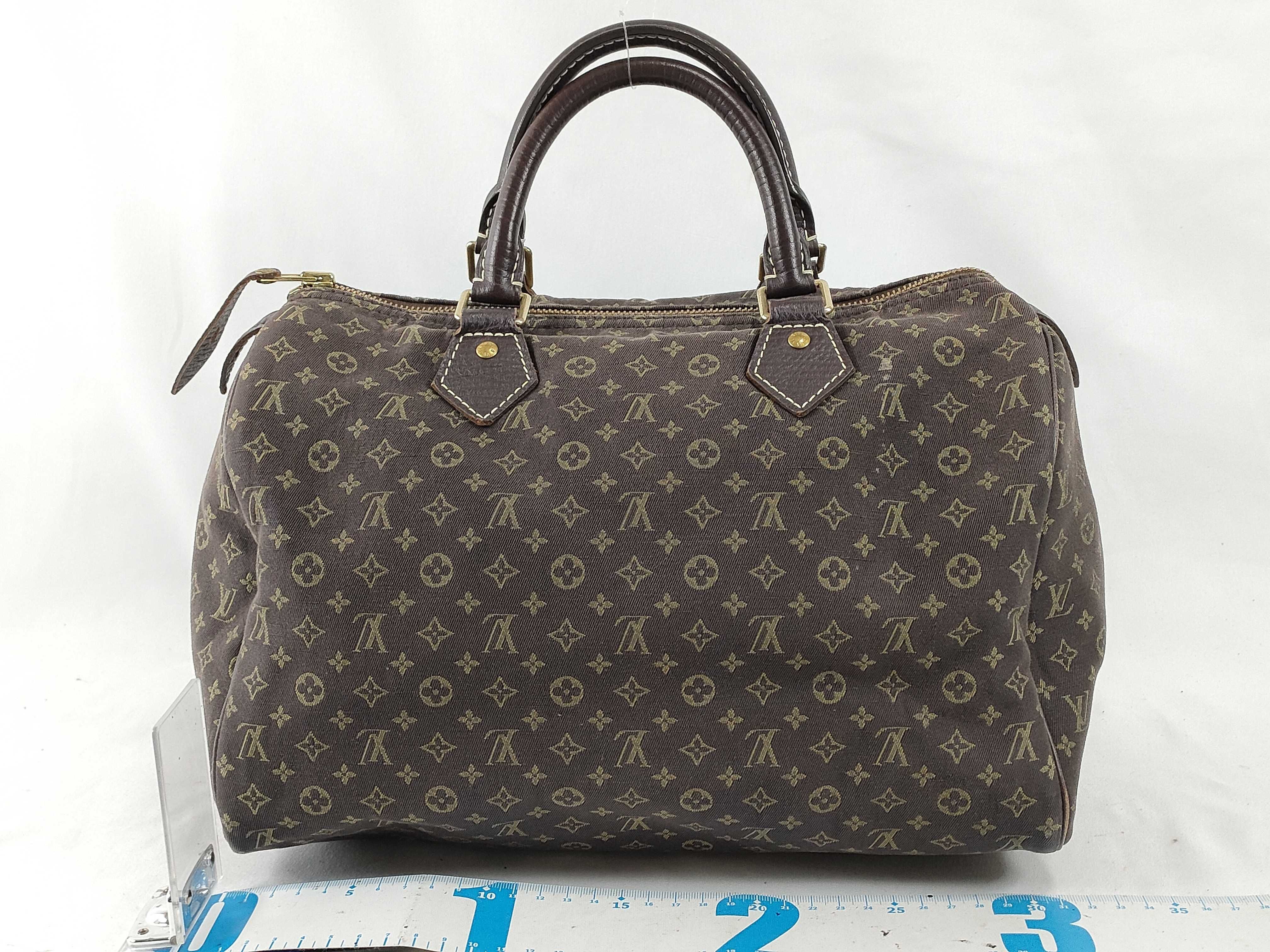 Louis Vuitton Monogram Mini Lin Speedy 30 Handbag