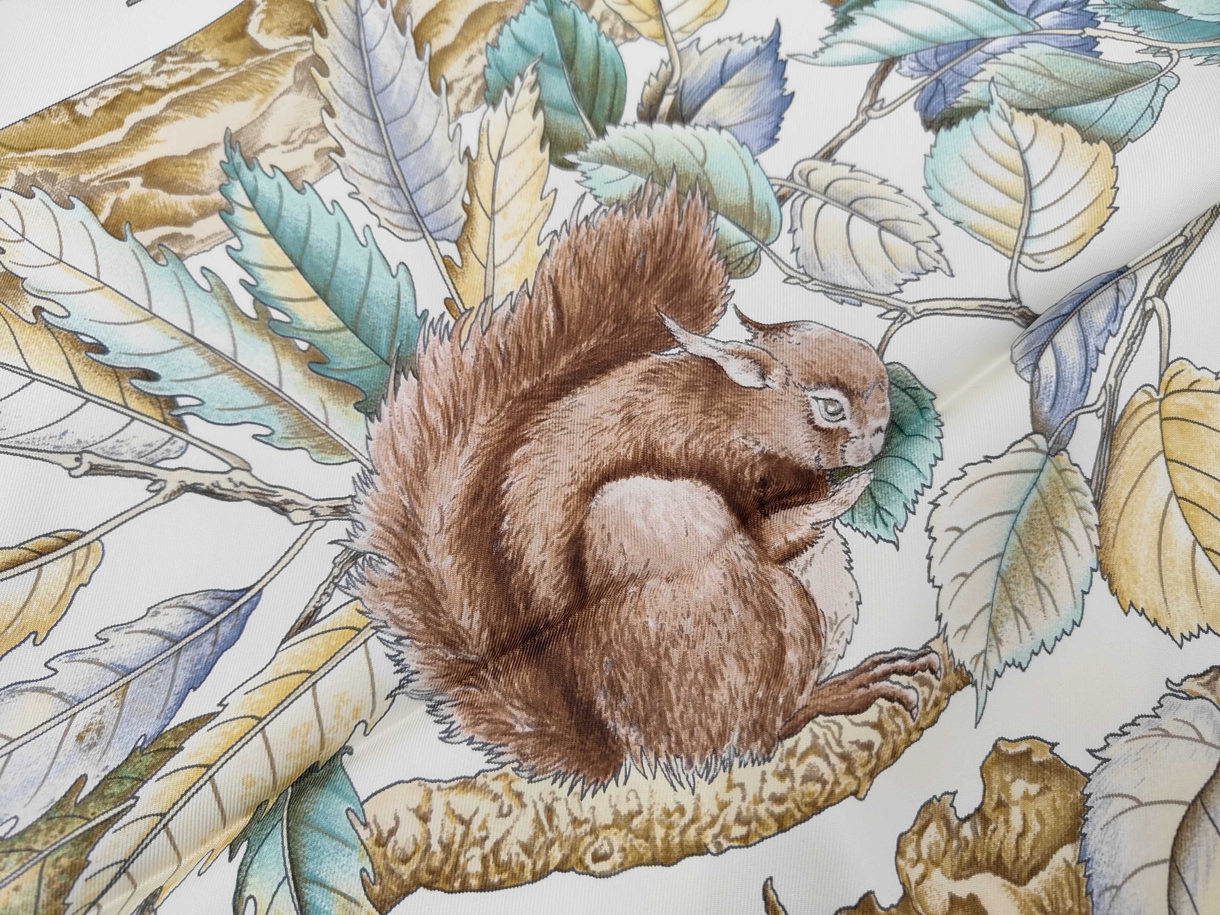 Hermes Casse Noisette Silk Scarf by Daphne Duchesne