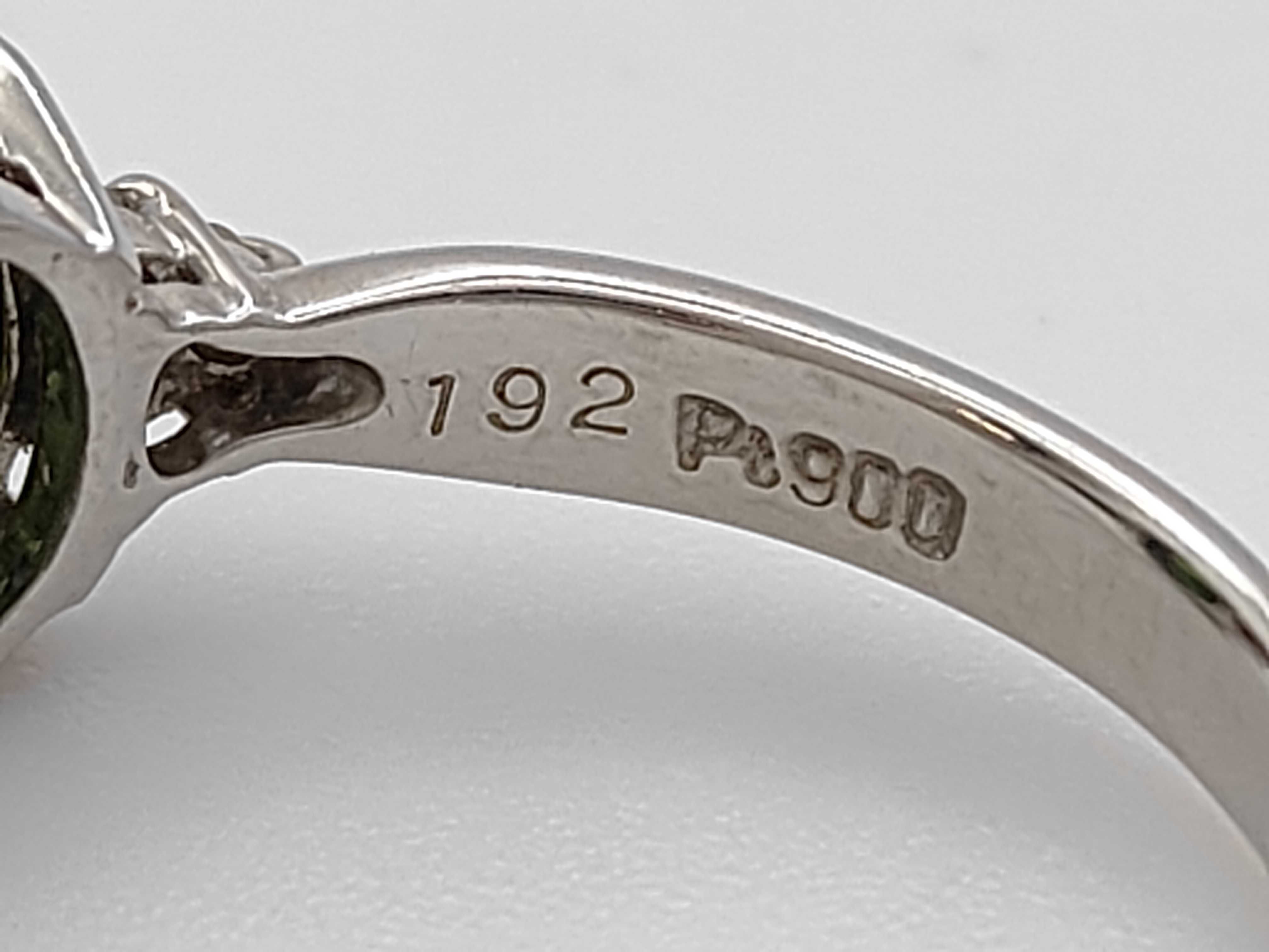 Platinum Green Sapphire and Diamond Cocktail Ring