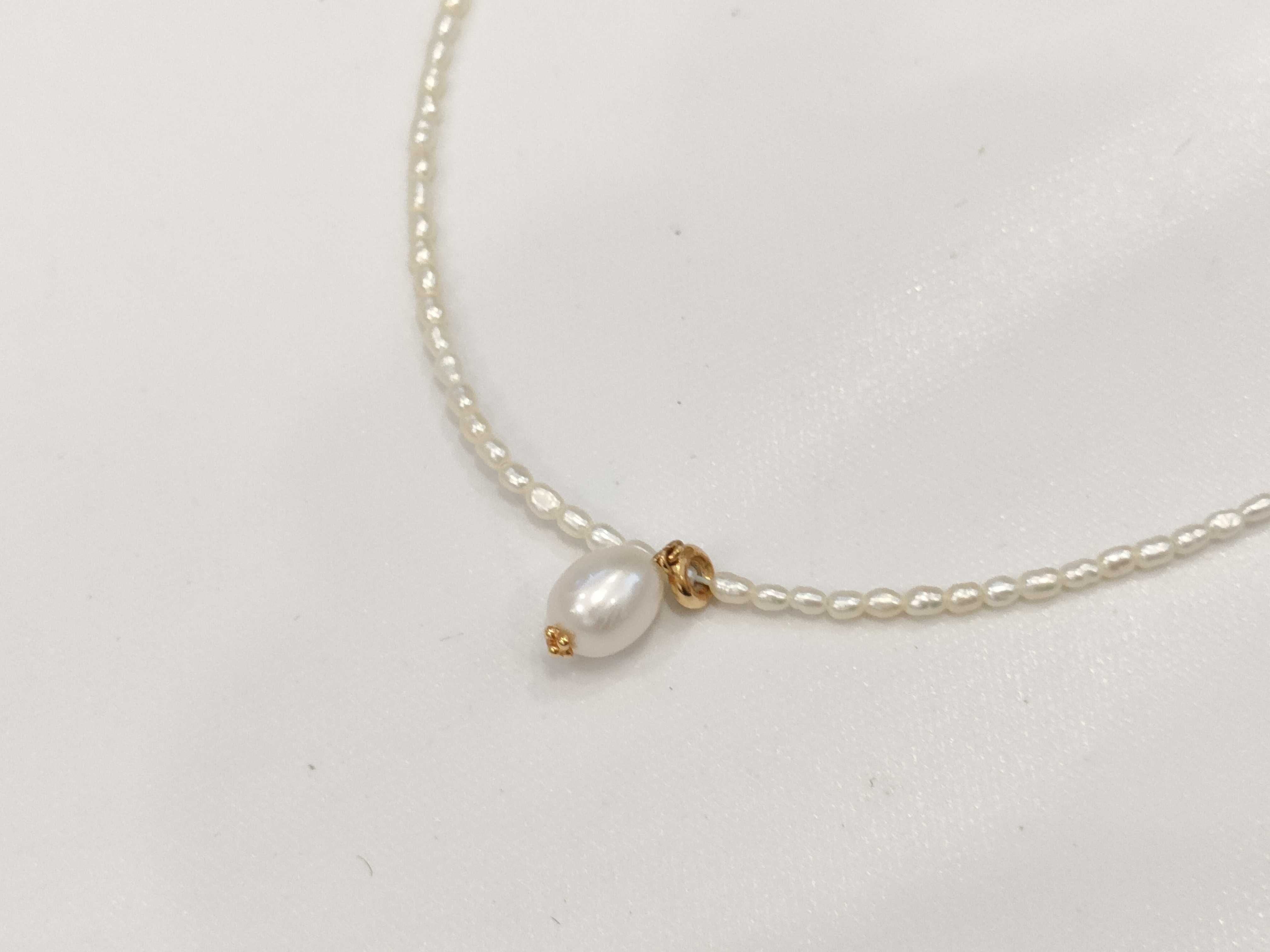 Mikimoto 18K Yellow Gold and Akoya Seed Pearl Necklace with Drop Pendant
