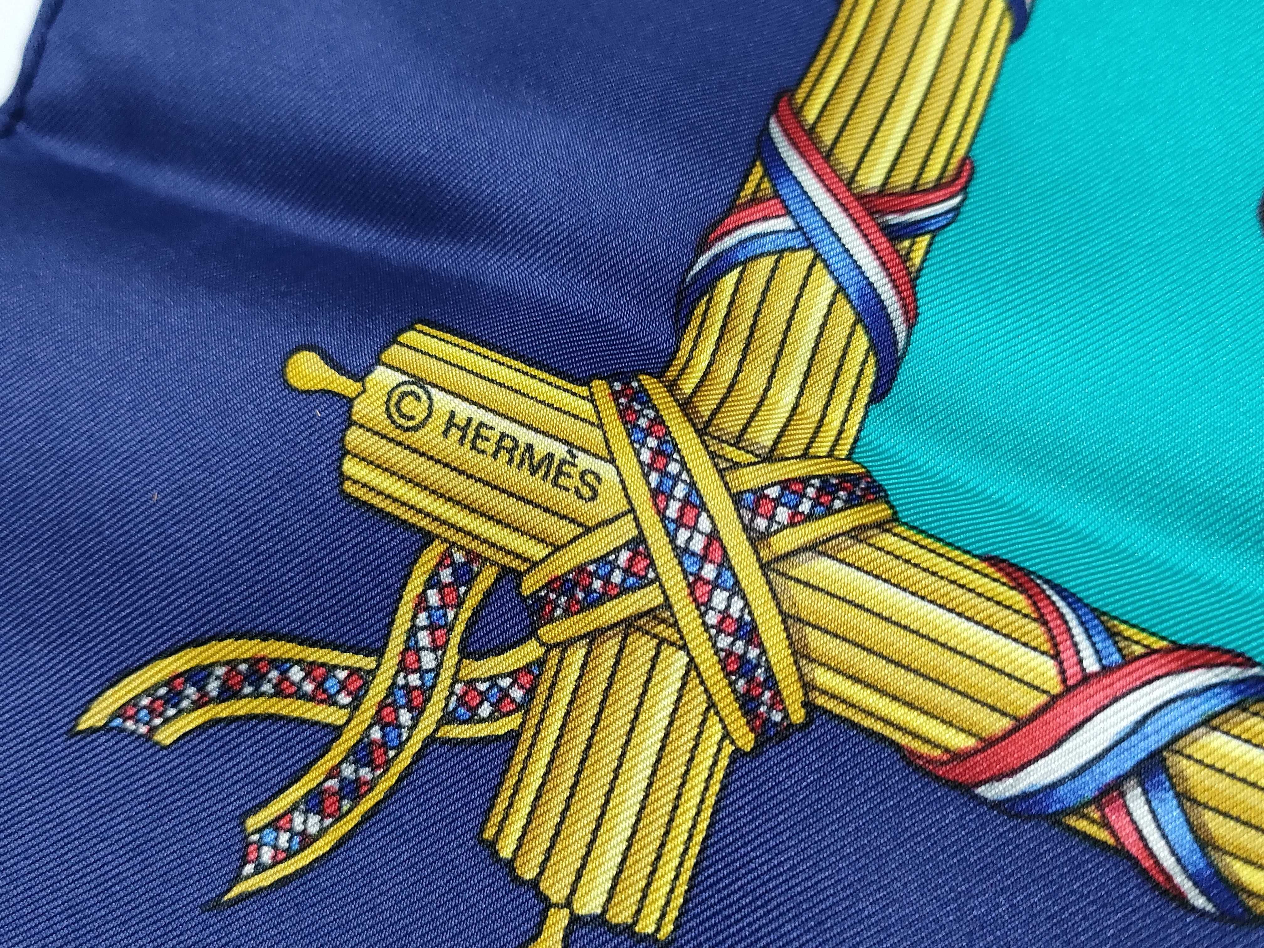 Hermes Republique Francaise Liberte Egalite Fraternite Silk Scarf