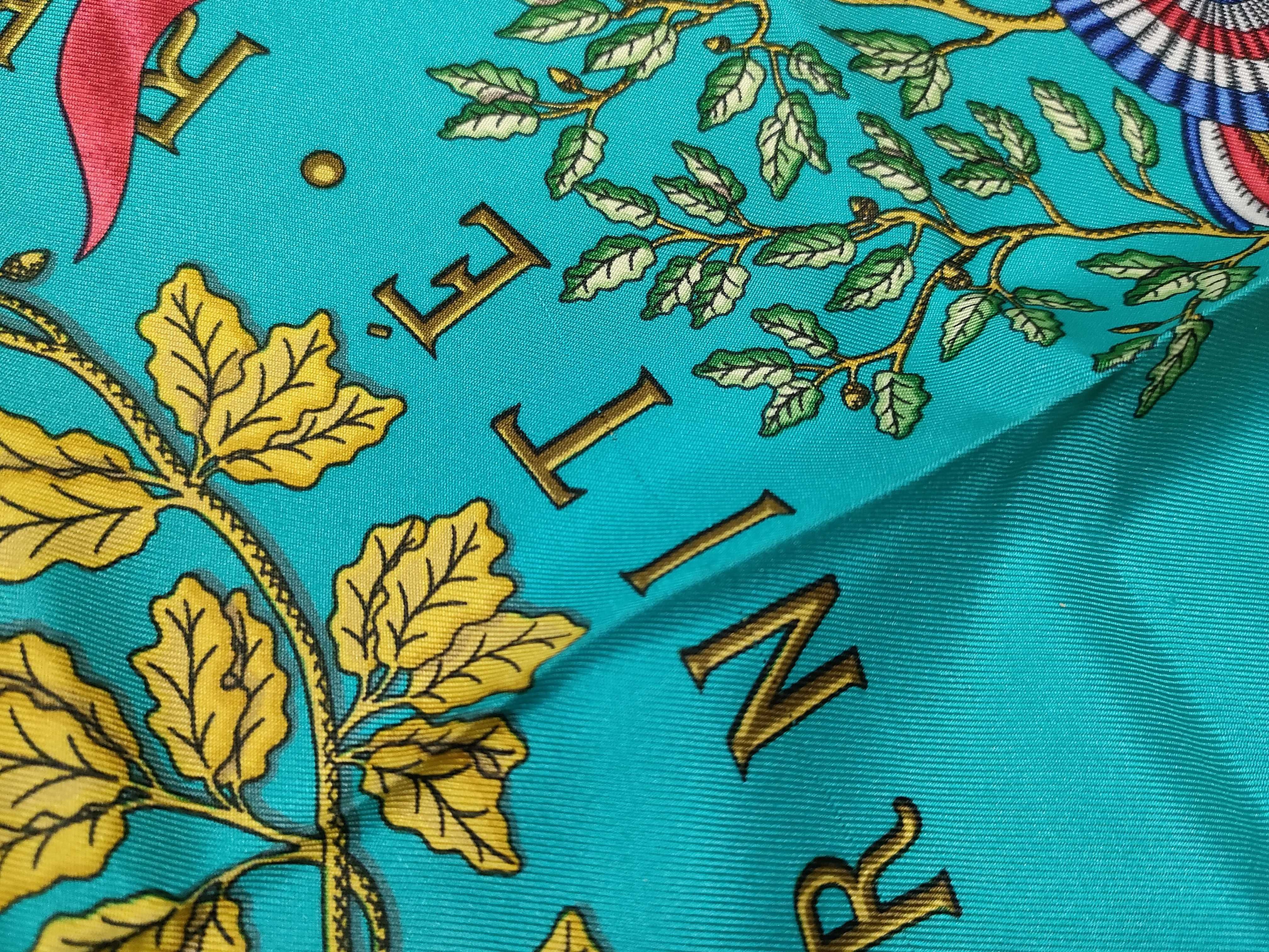 Hermes Republique Francaise Liberte Egalite Fraternite Silk Scarf