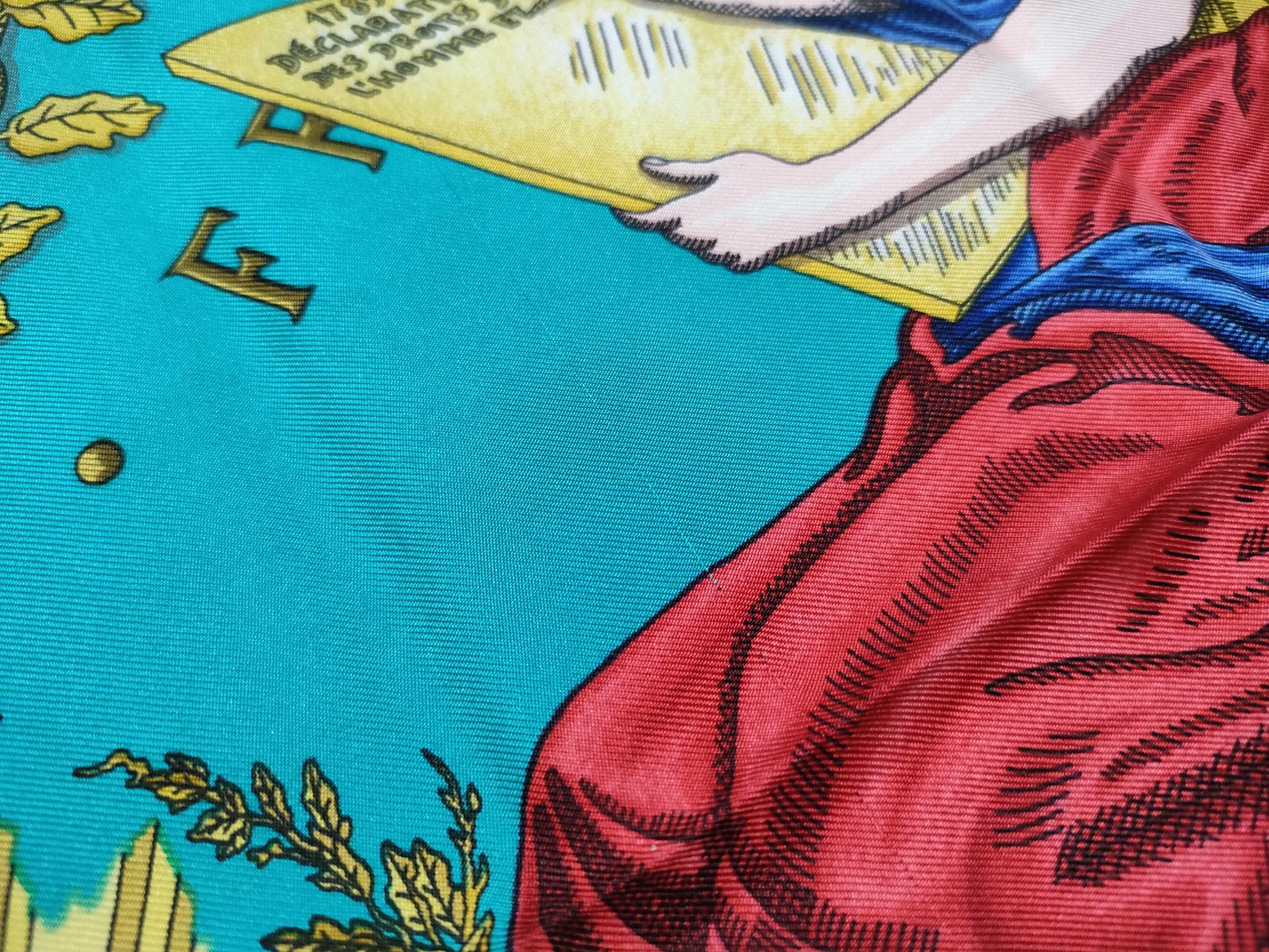 Hermes Republique Francaise Liberte Egalite Fraternite Silk Scarf