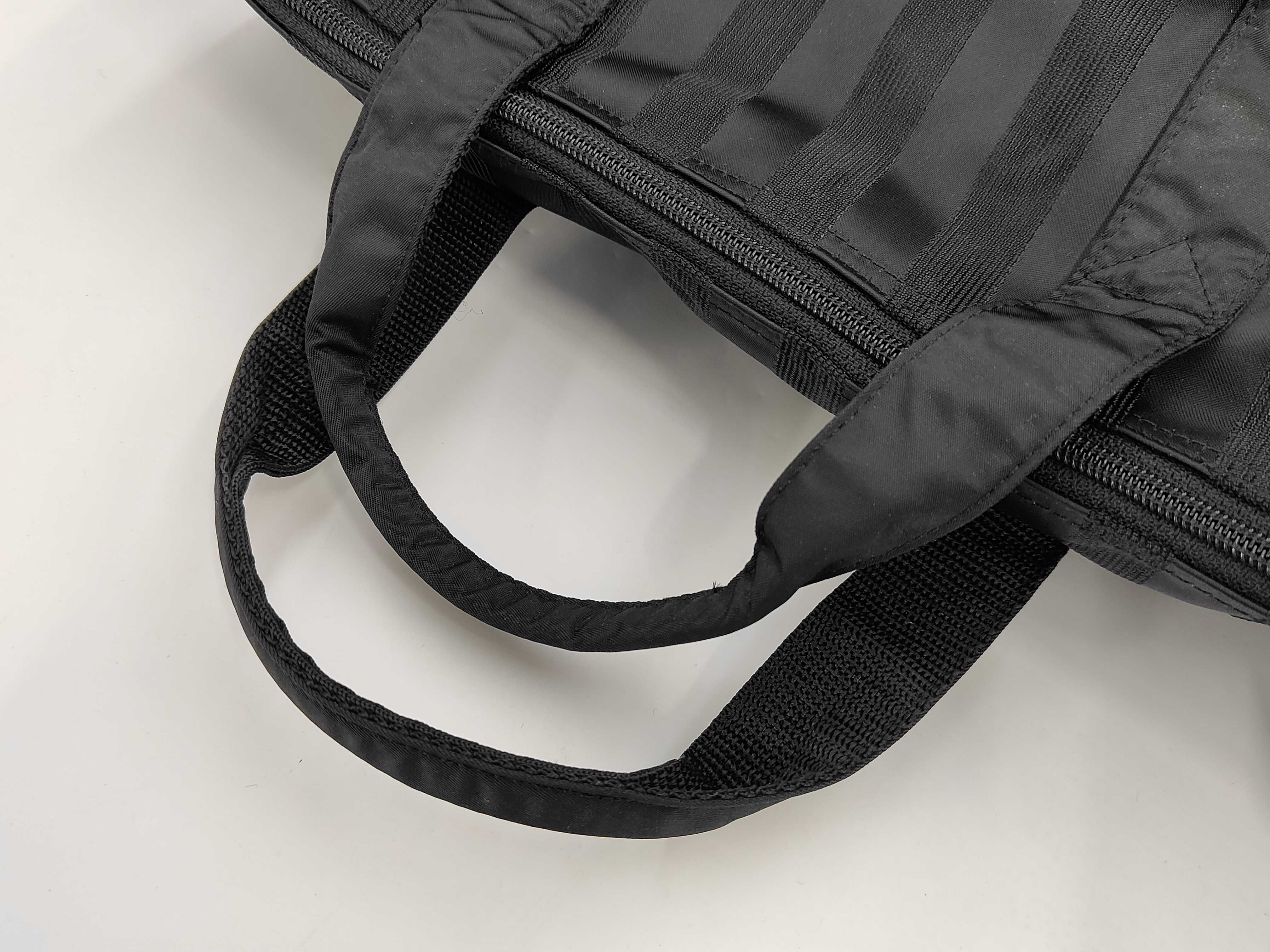 Valentino Ghiberty Italy Black Striped Travel Weekender Bag