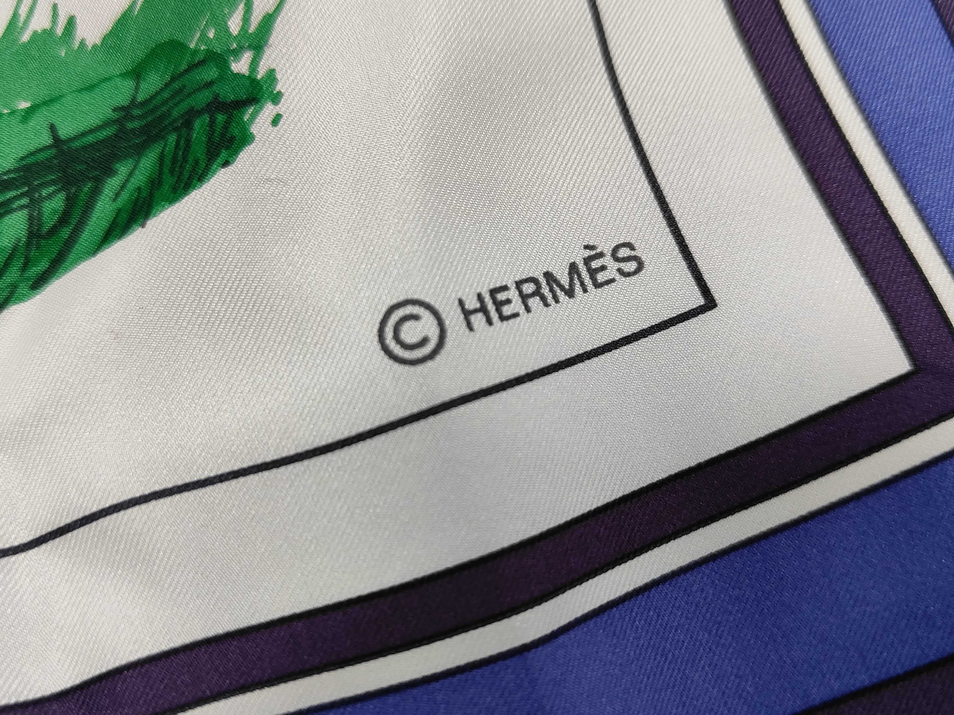 Hermes Couvertures et Tenues de Jour Silk Gavroche Scarf