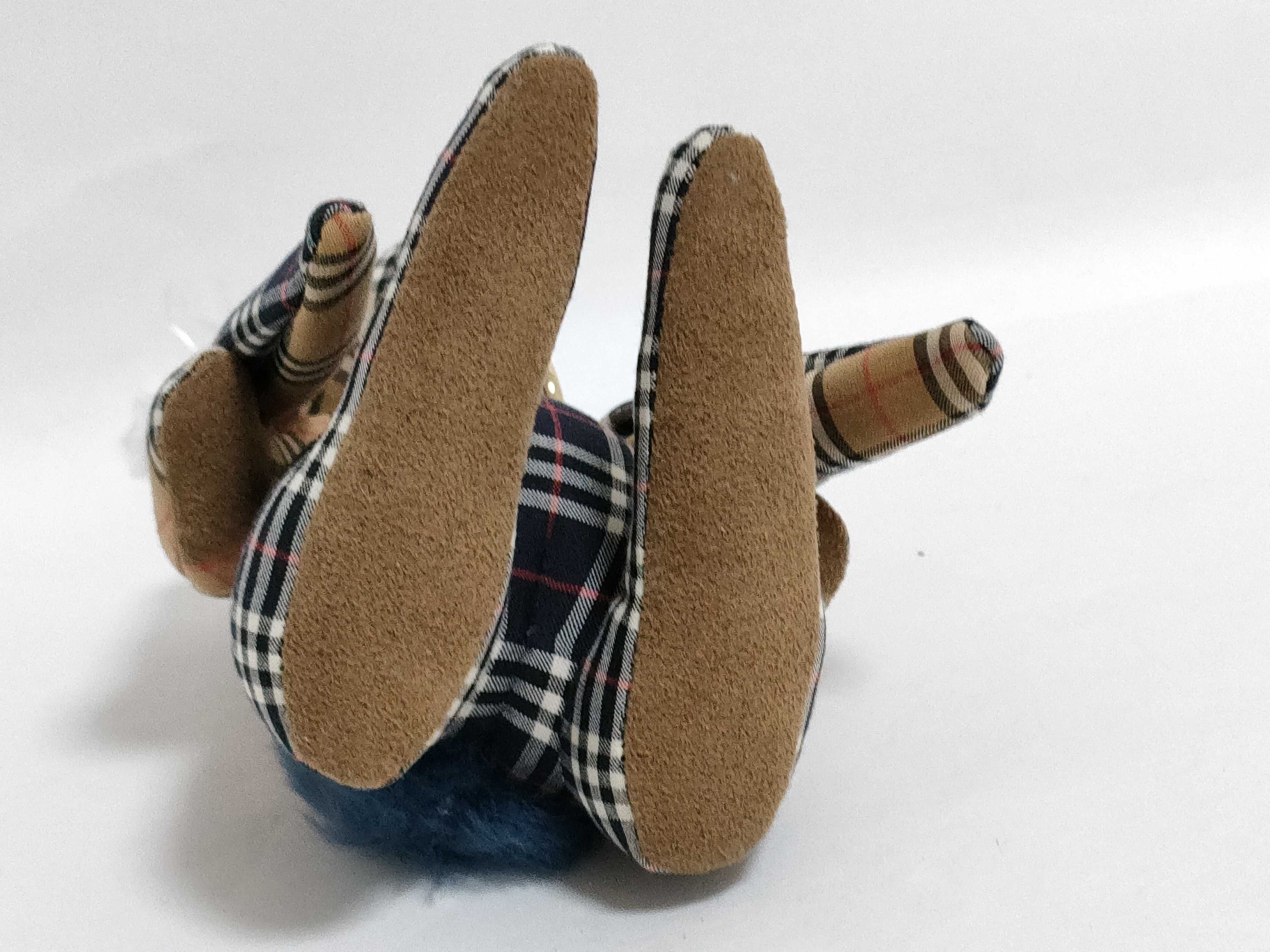Burberry Multi-Check Fabric Bunny Bag Charm with Original Box