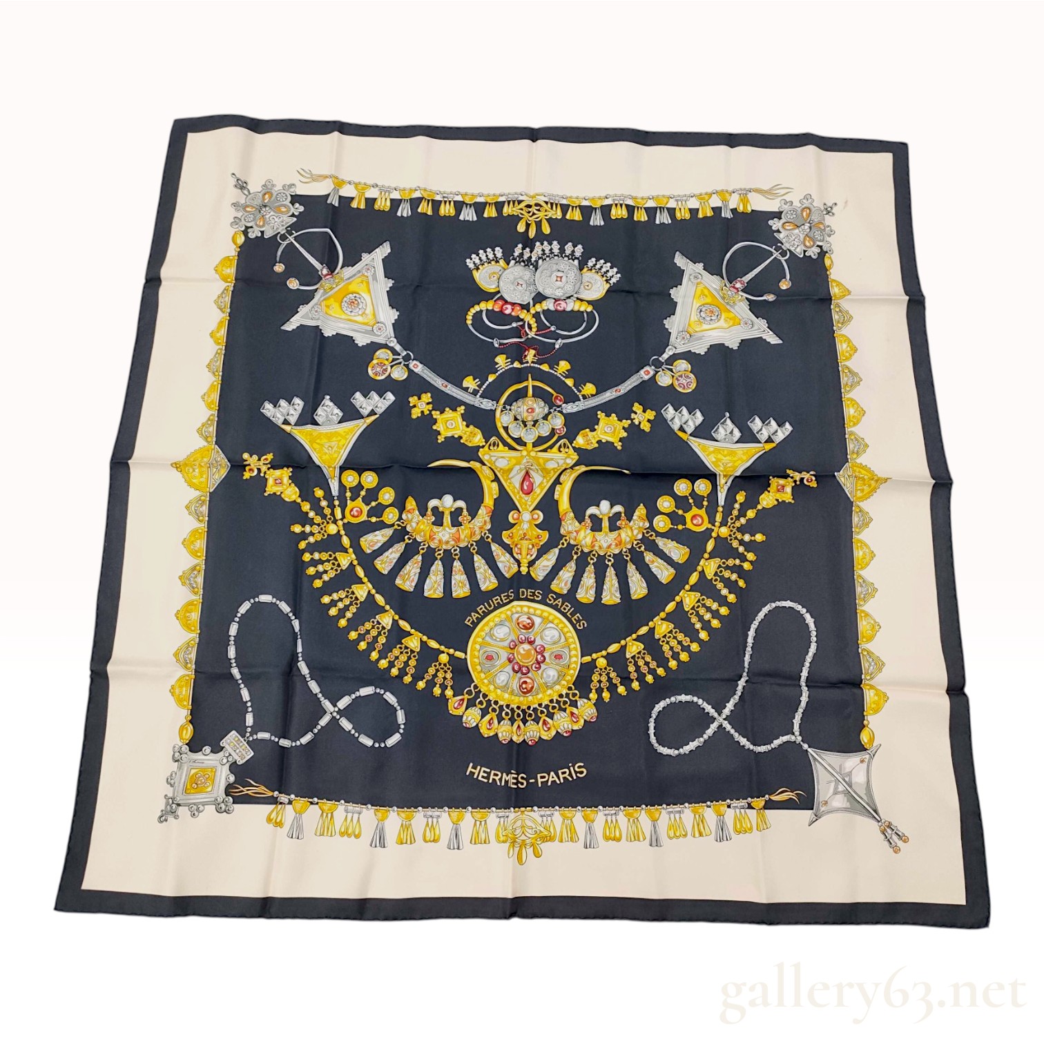 Hermes Parures des Sables Silk Scarf
