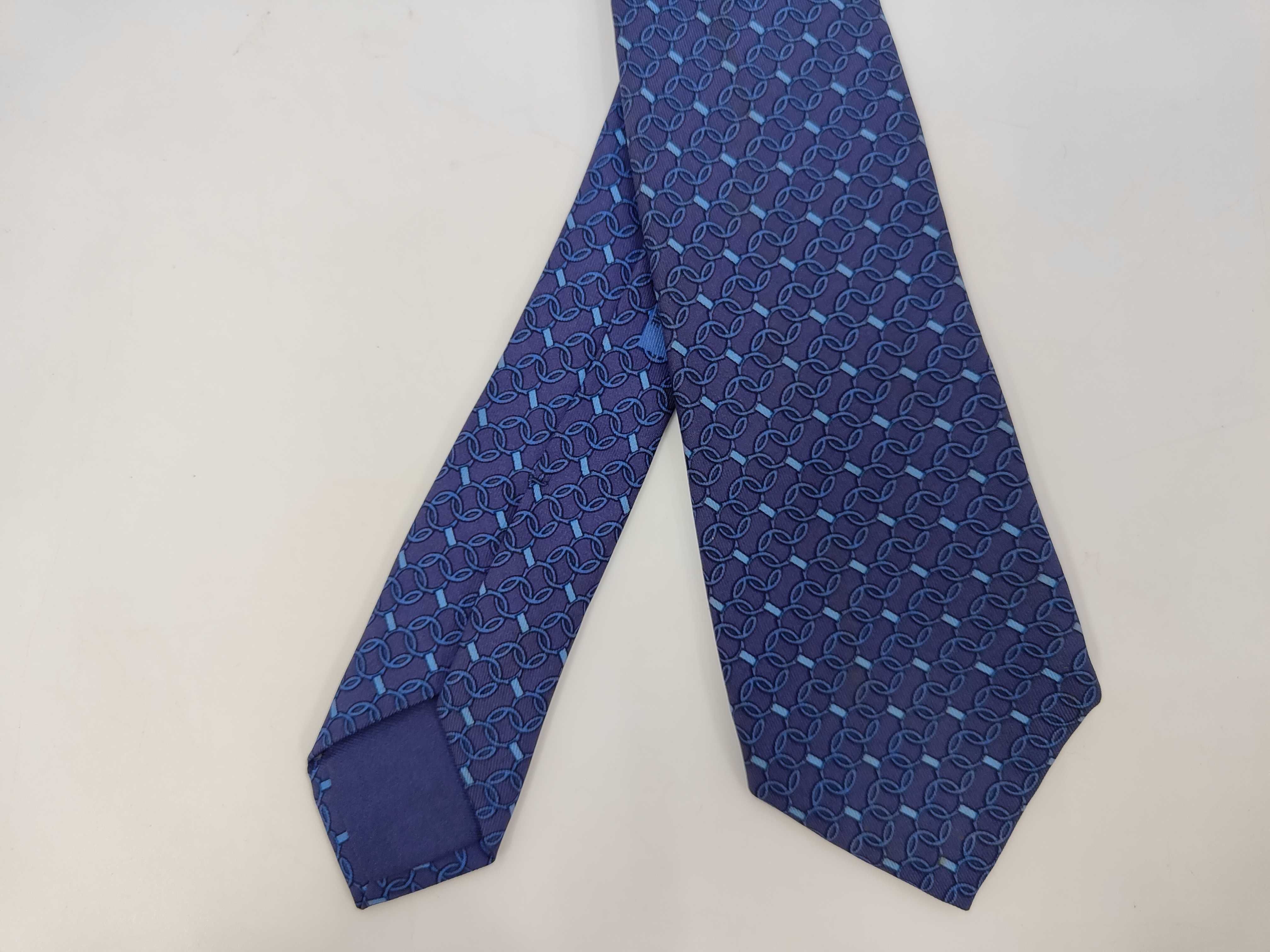 Lot of 5 Designer Silk Neckties featuring Hermes