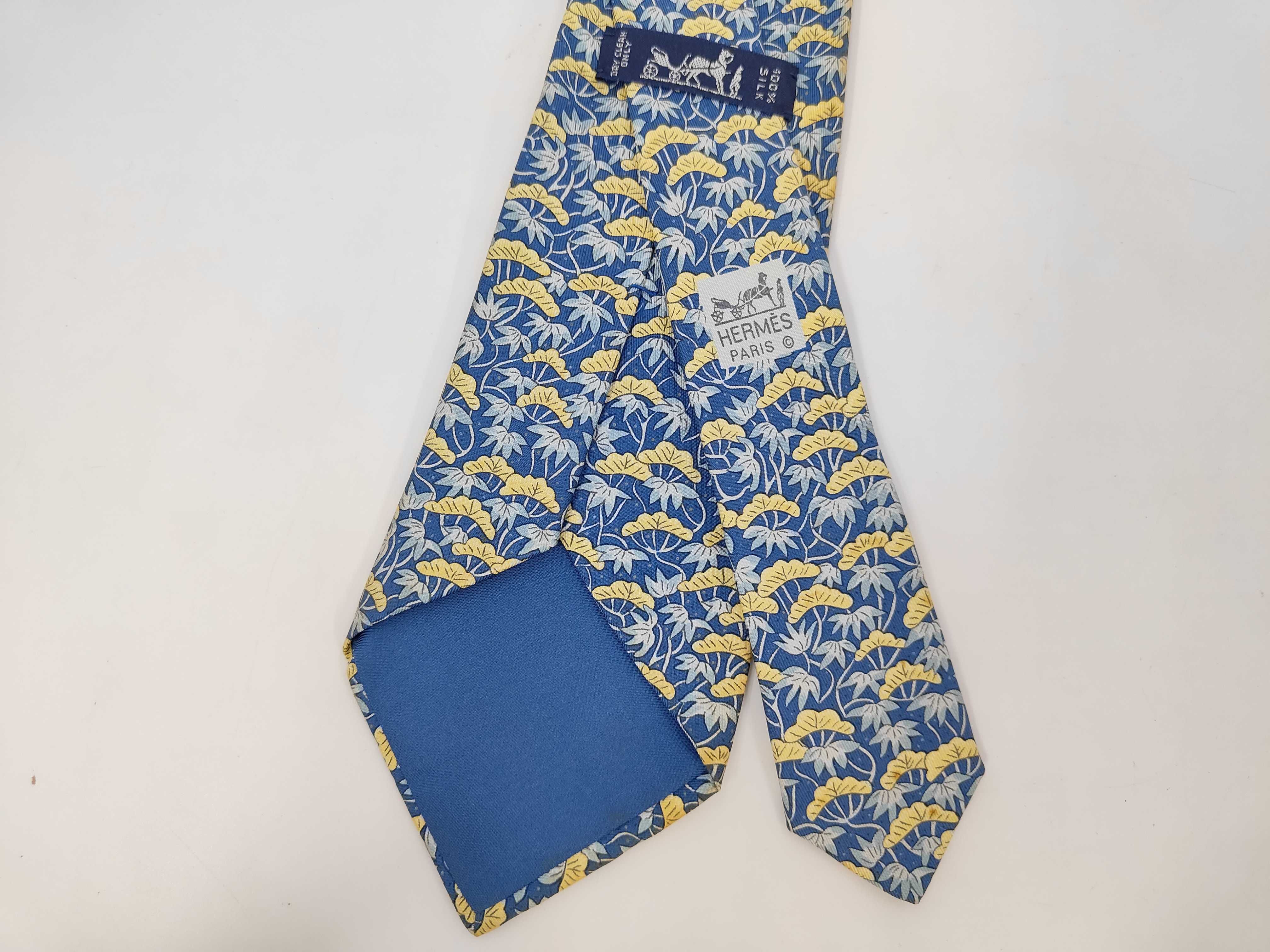 Lot of 5 Designer Silk Neckties featuring Hermes