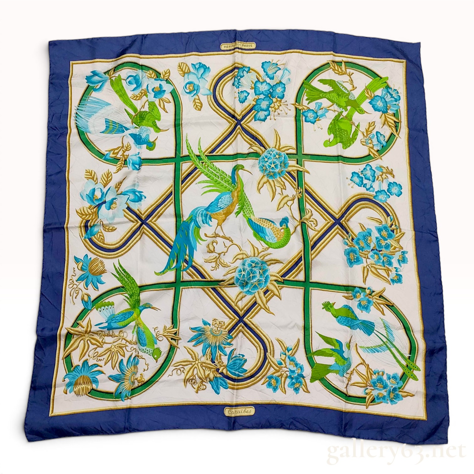 Hermes Caraibes Silk Scarf