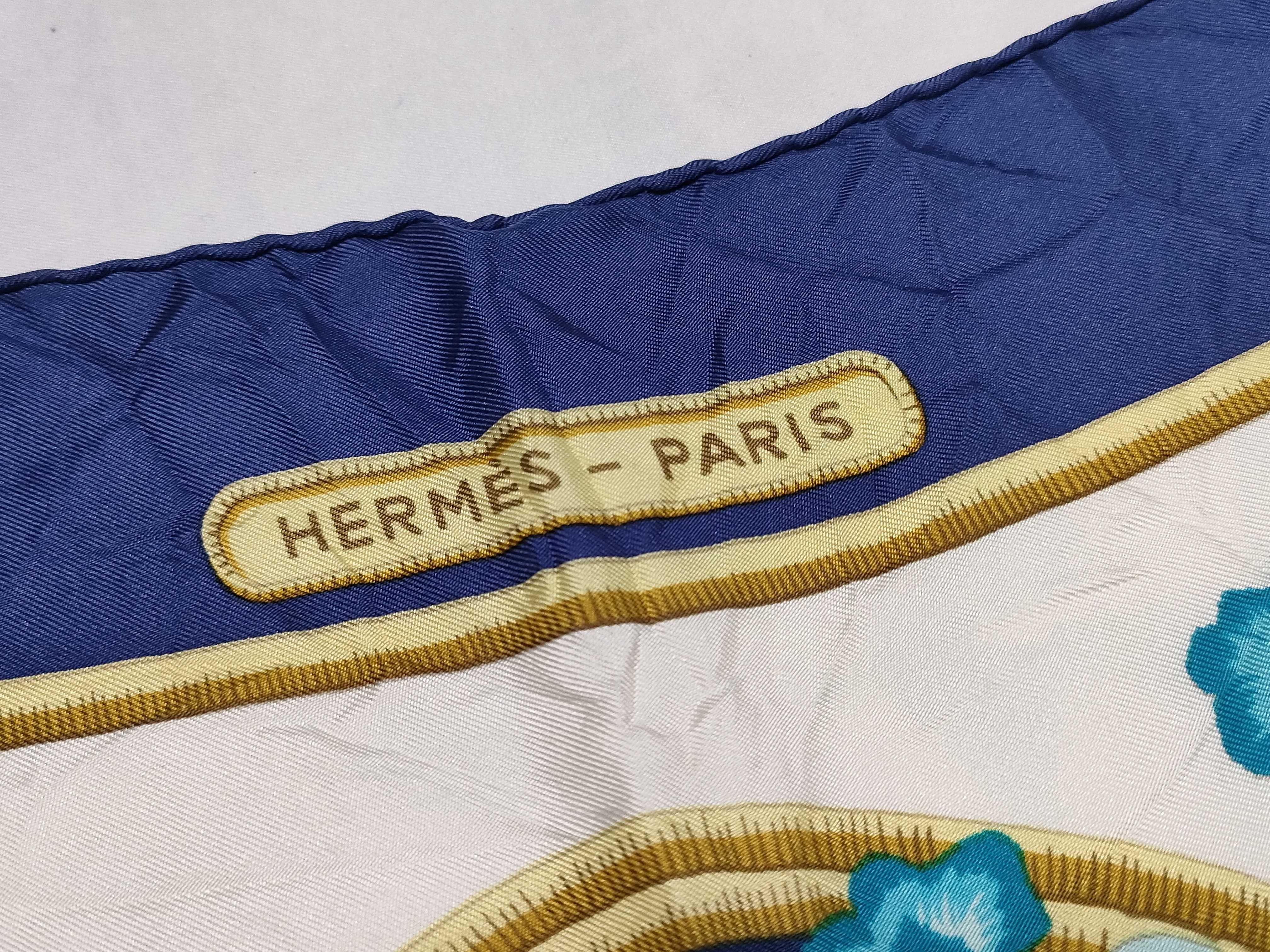 Hermes Caraibes Silk Scarf