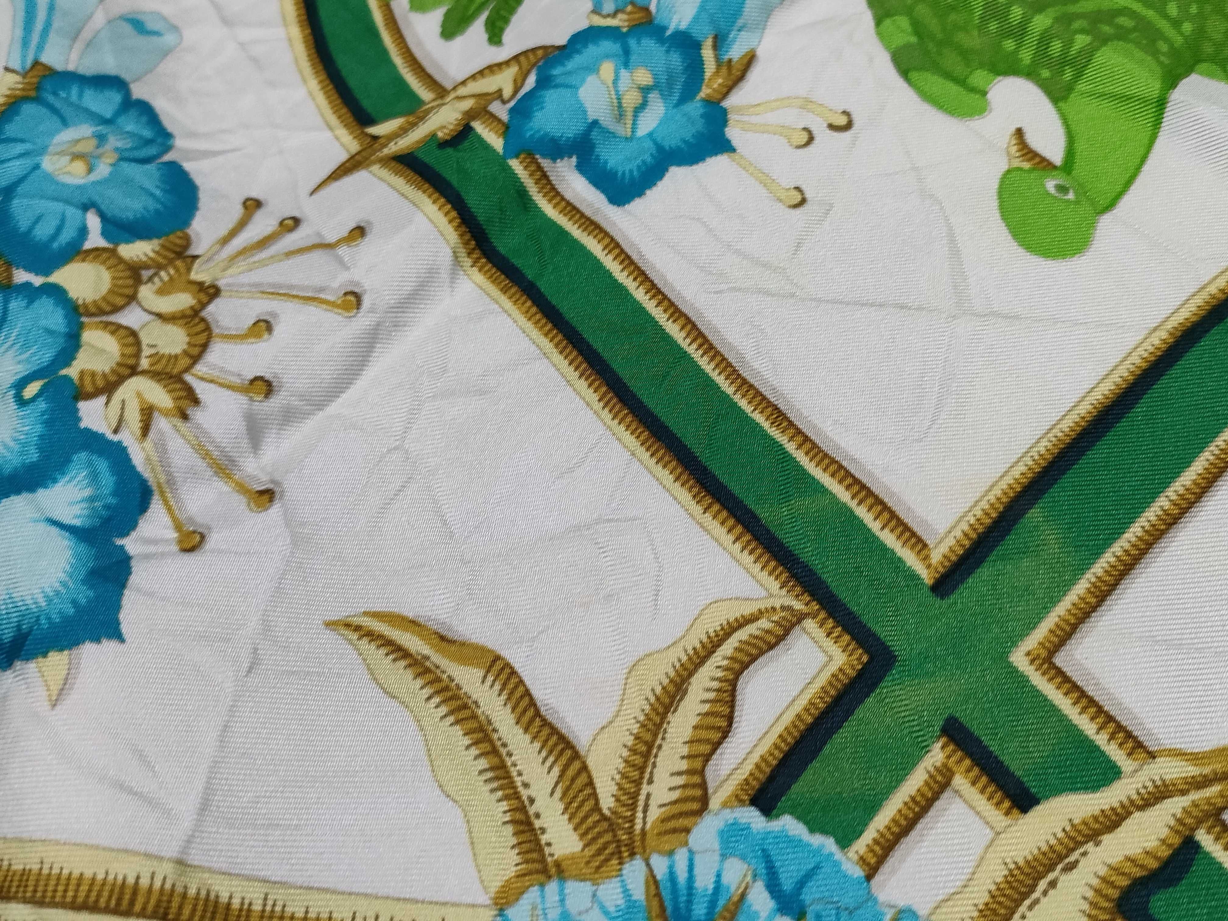 Hermes Caraibes Silk Scarf
