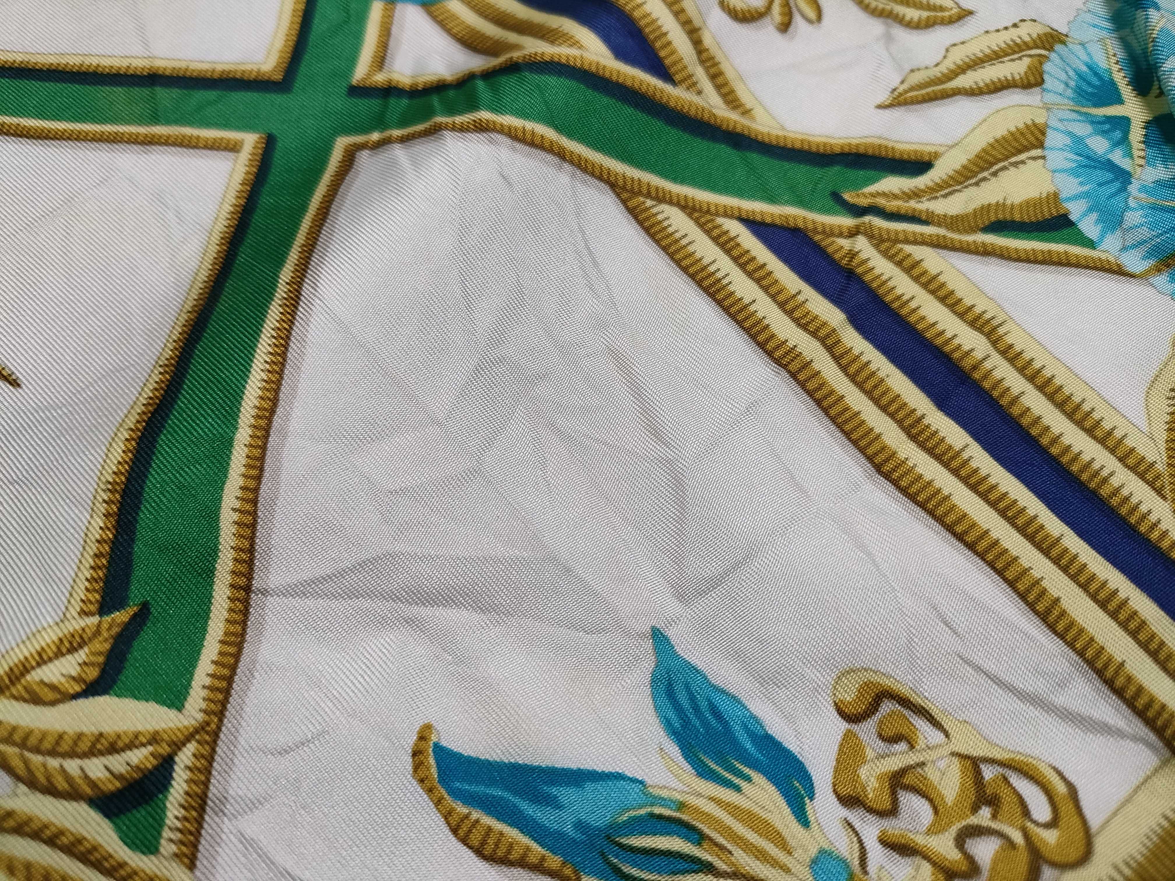 Hermes Caraibes Silk Scarf