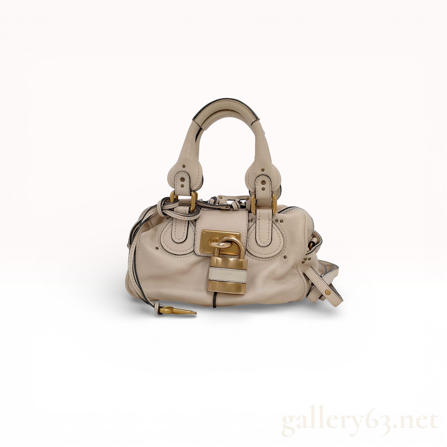Chloe Paddington Leather Satchel in Cream