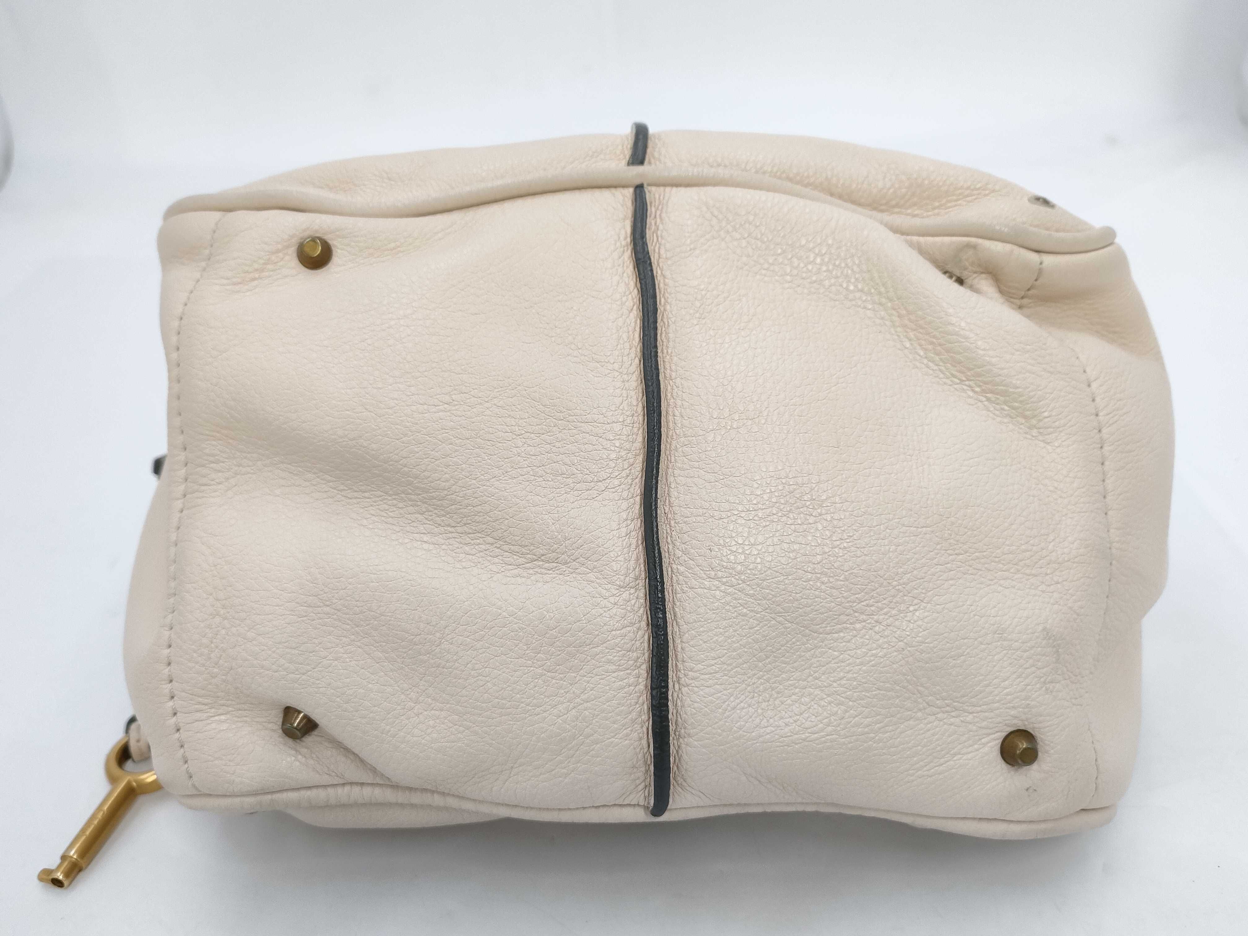 Chloe Paddington Leather Satchel in Cream