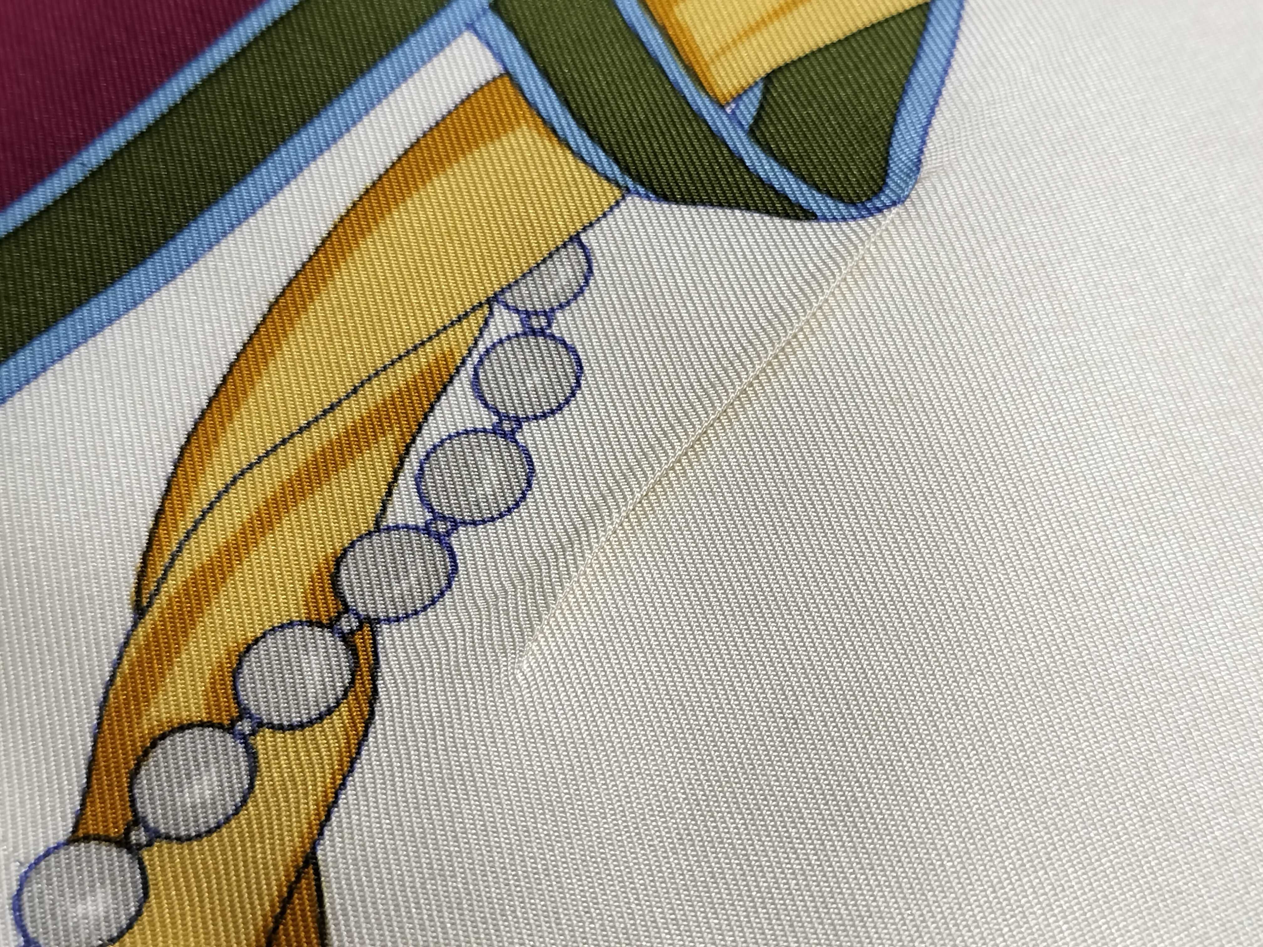 Christian Dior Floral and Ribbon Motif Silk Scarf