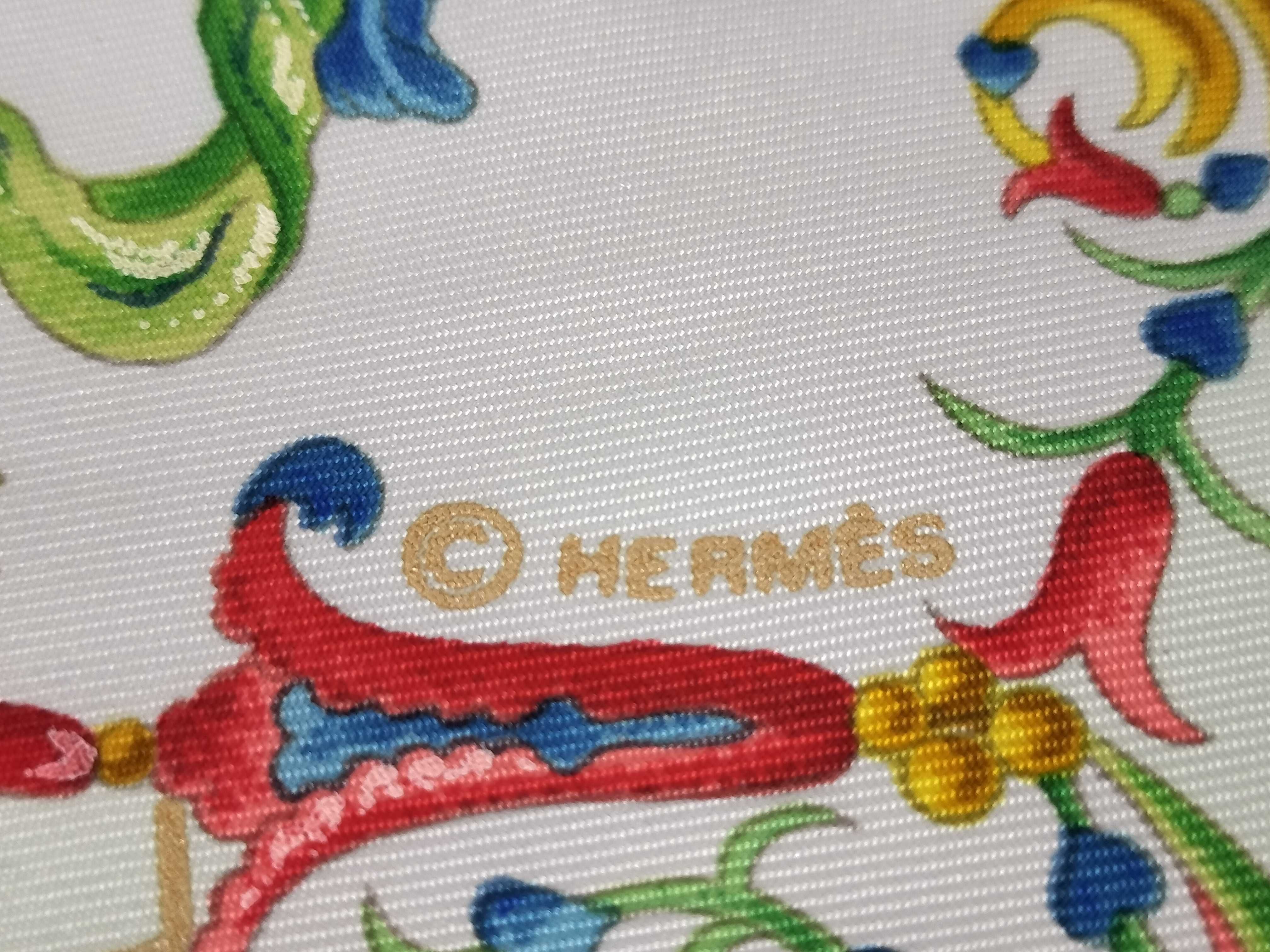 Hermes Hommage a Mozart Silk Carre Scarf with Original Box