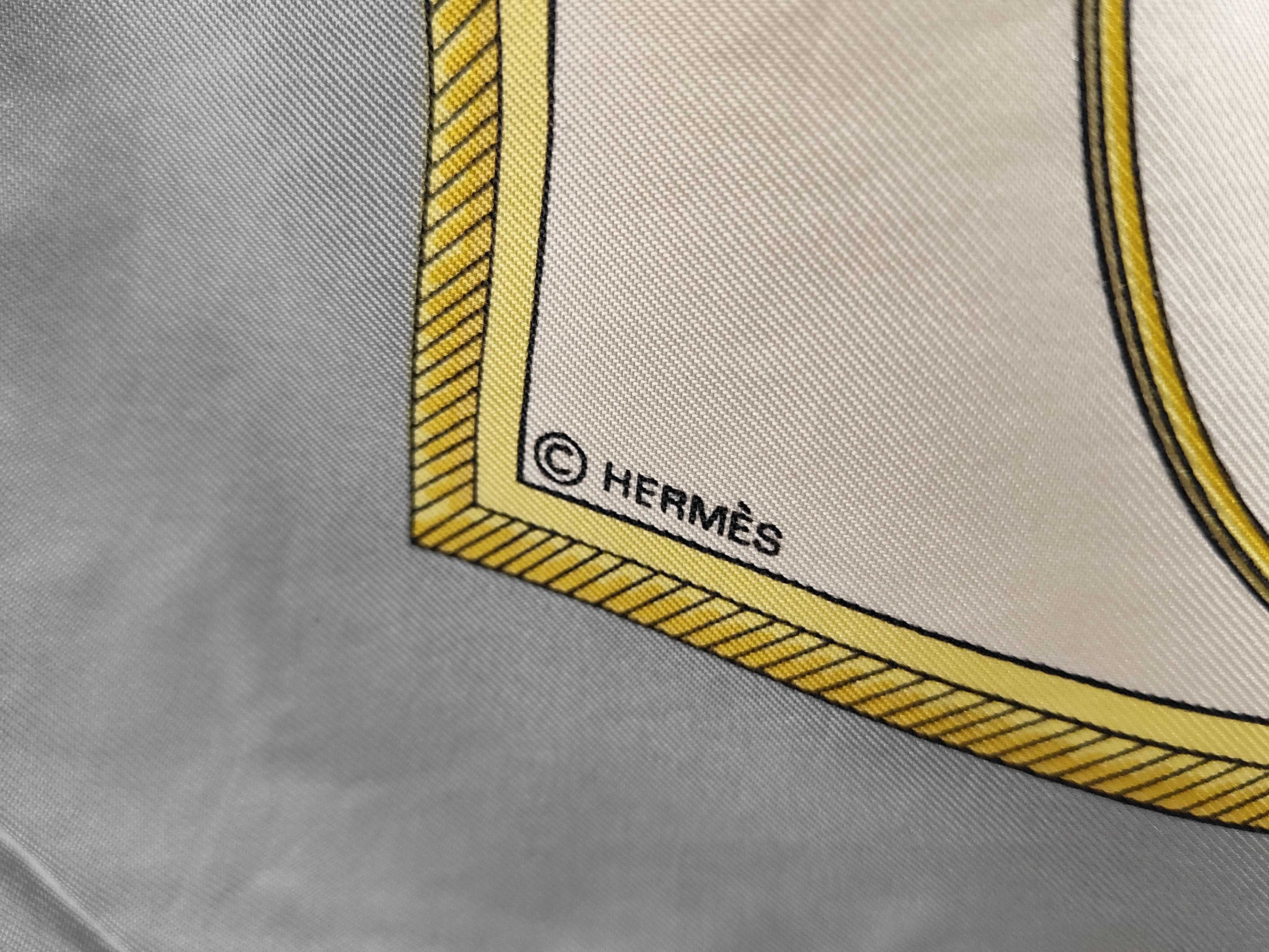 Hermes Les Voitures a Transformation Silk Scarf