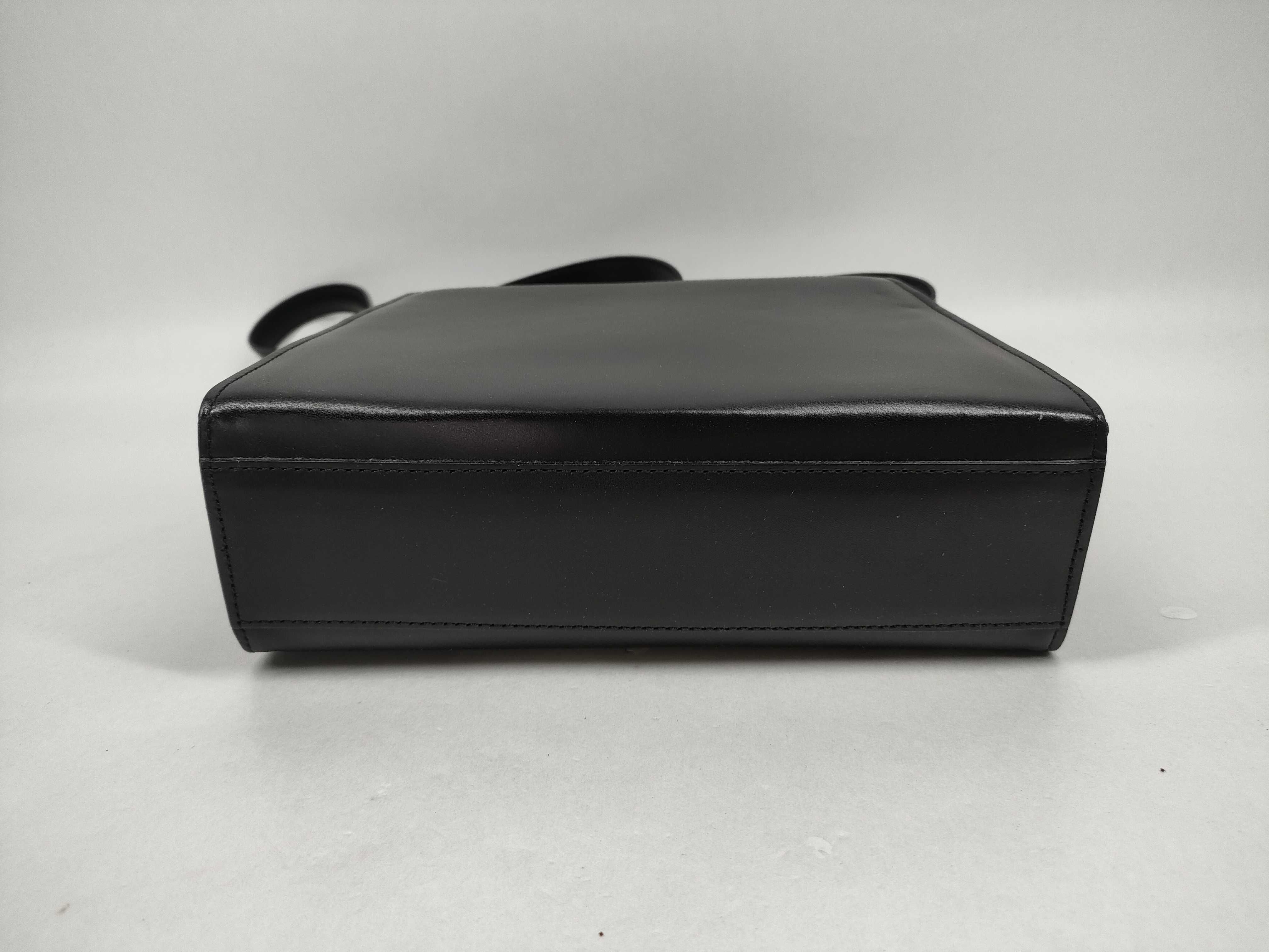 Bally Vintage Structured Black Leather Flap Shoulder Bag