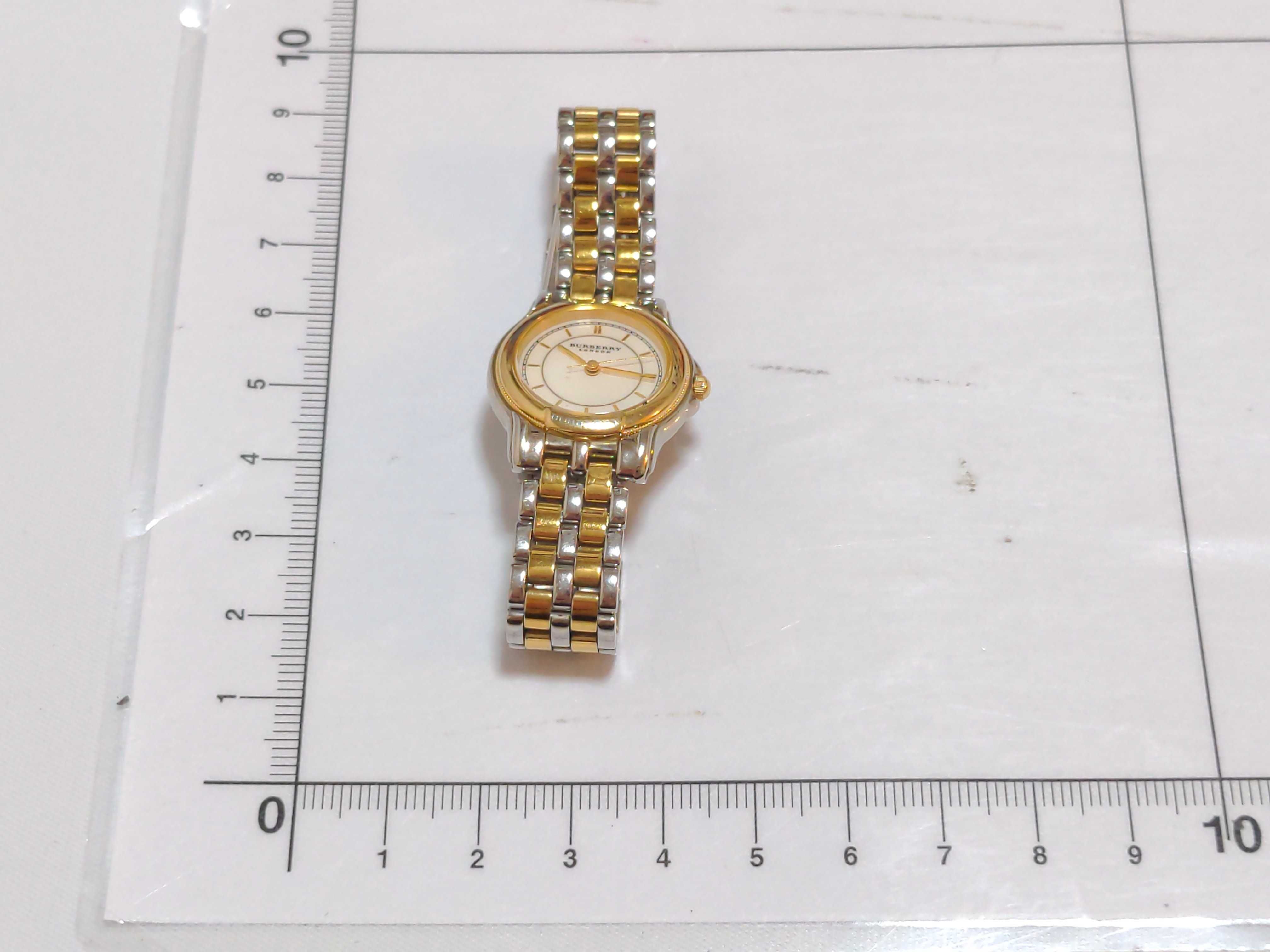 Burberry London Two-Tone Ladies Quartz Wristwatch Reference 6031-G13435