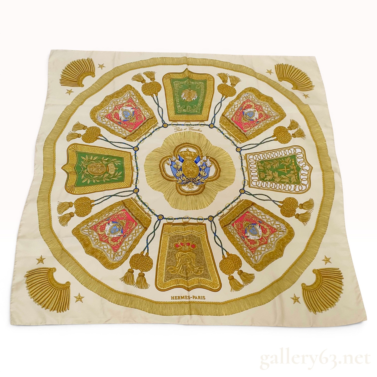 Hermes Silk Scarf in Poste et Cavalerie Pattern